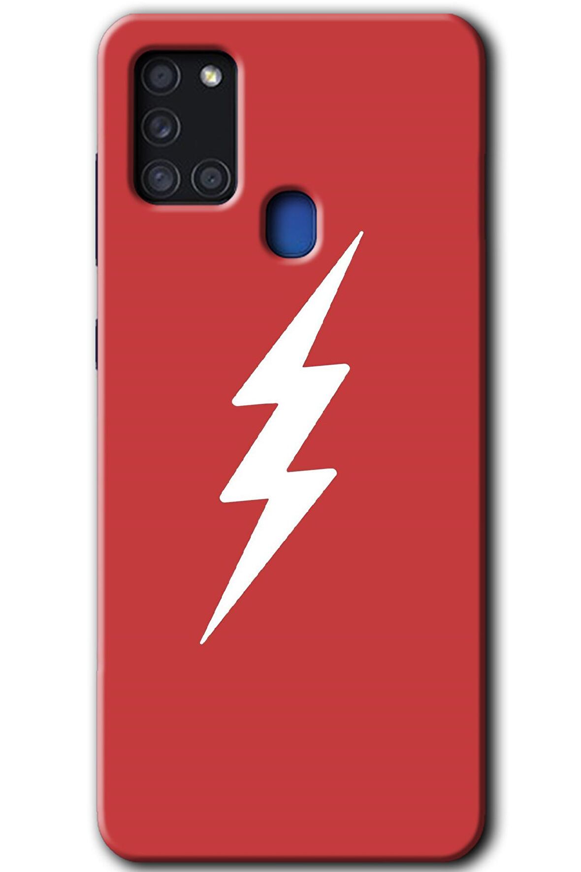 Galaxy A21s Kılıf HD Desen Baskılı Arka Kapak - Flash Logo 