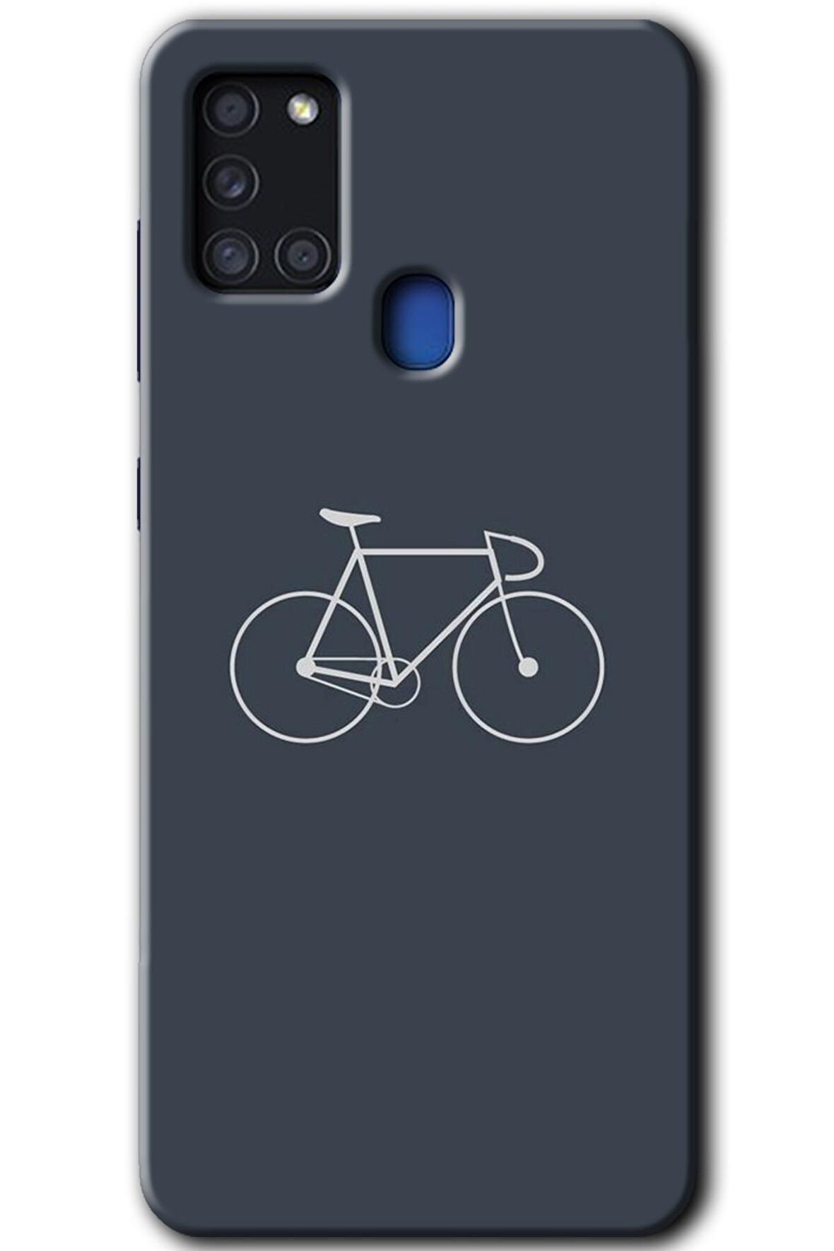 Galaxy A21s Kılıf HD Desen Baskılı Arka Kapak - Bike 