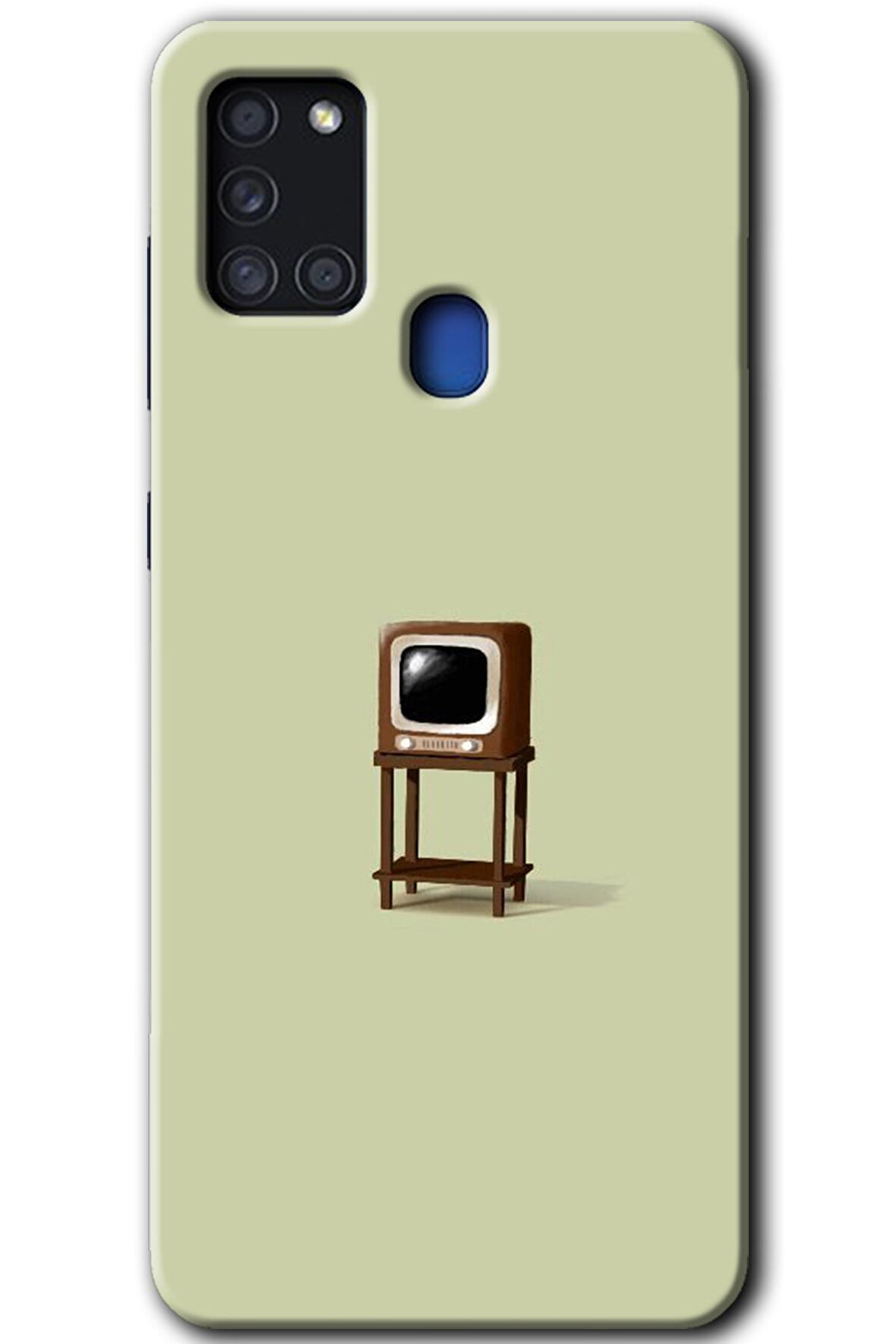 Galaxy A21s Kılıf HD Desen Baskılı Arka Kapak - Retro-TV 