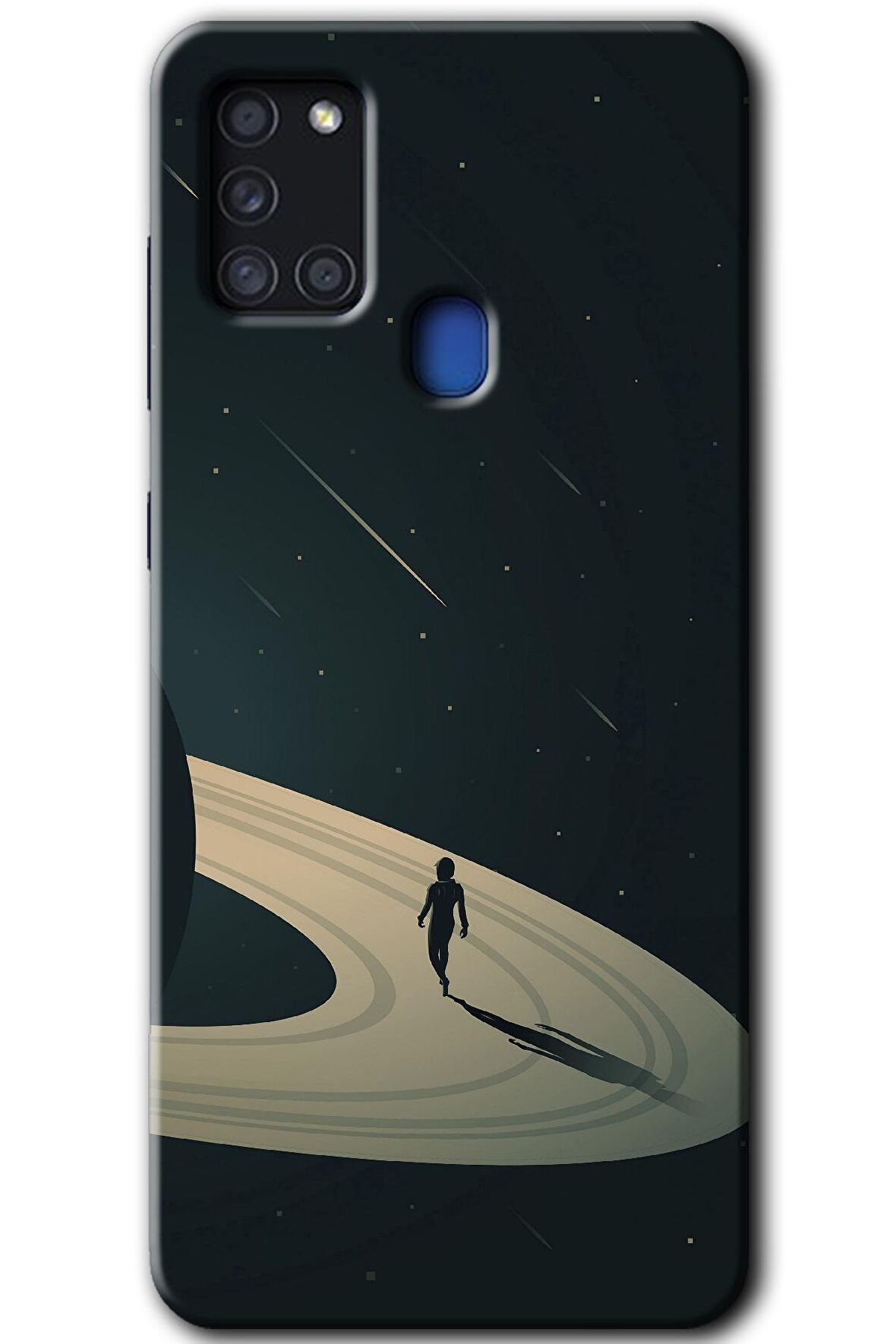 Galaxy A21s Kılıf HD Desen Baskılı Arka Kapak - Space Planet 