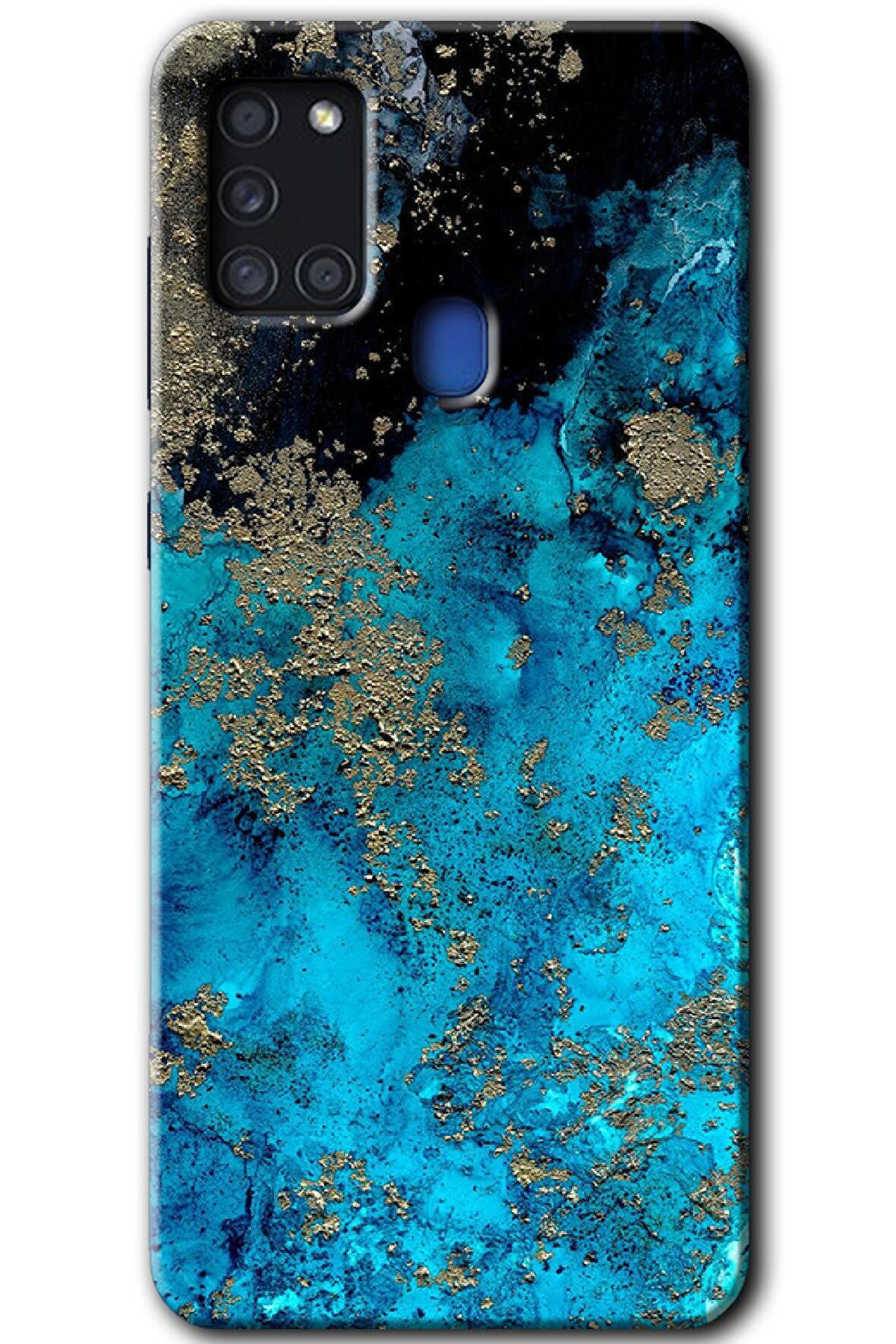Galaxy A21s Kılıf HD Desen Baskılı Arka Kapak - Klas Mermer 