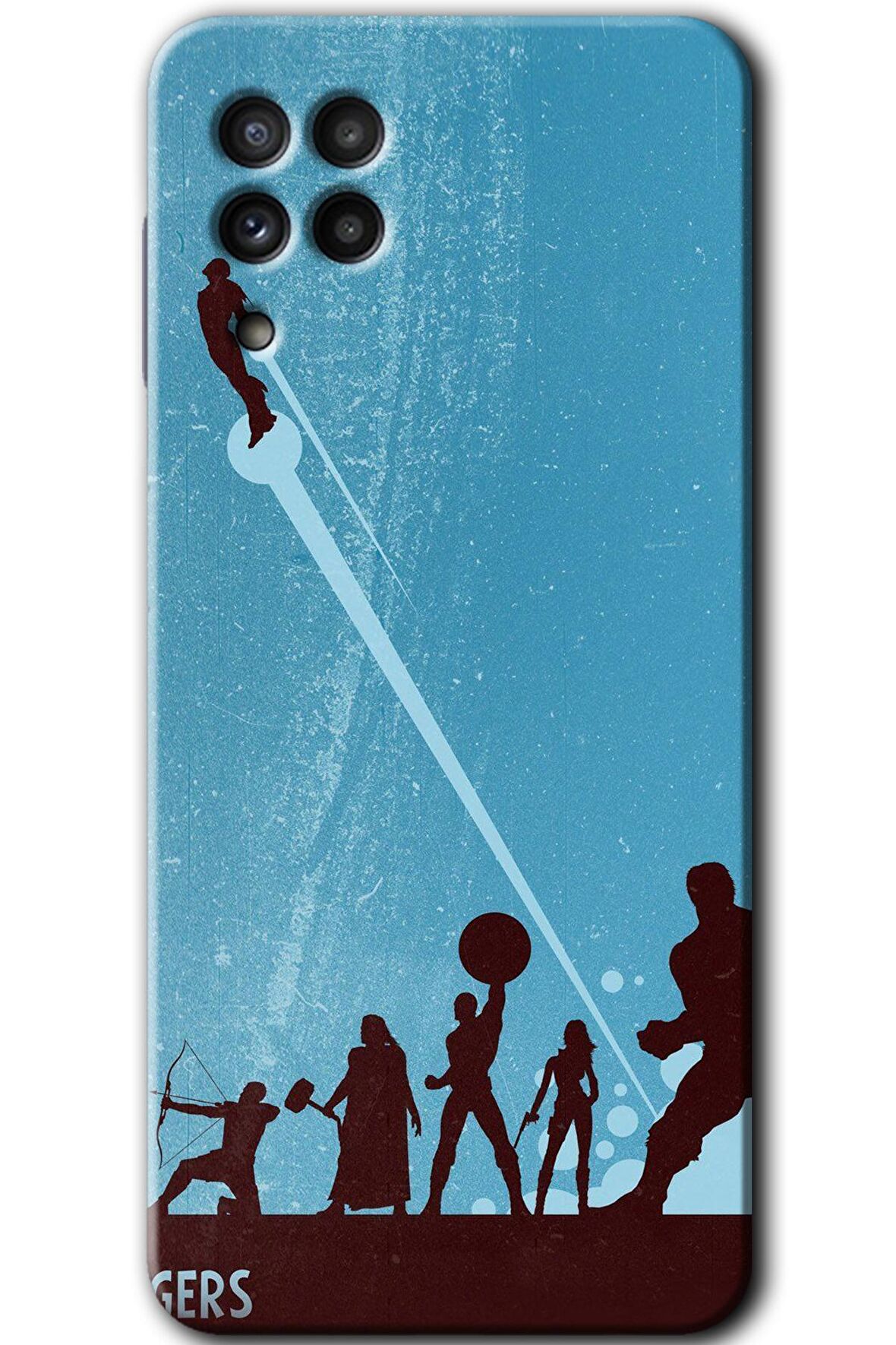 Galaxy A22 Kılıf HD Desen Baskılı Arka Kapak - Avengers Team 