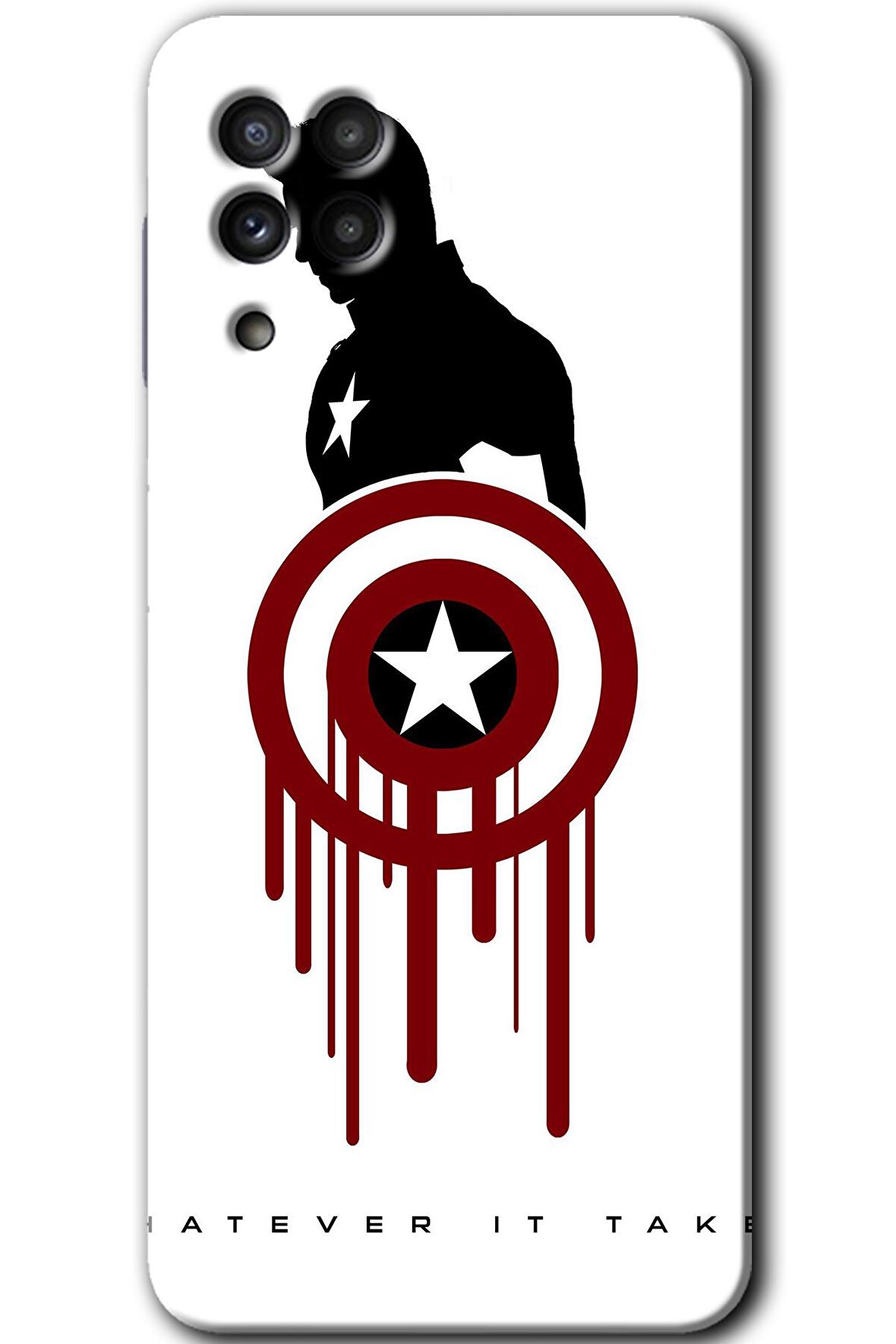 Galaxy A22 Kılıf HD Desen Baskılı Arka Kapak - Captain Amerika 