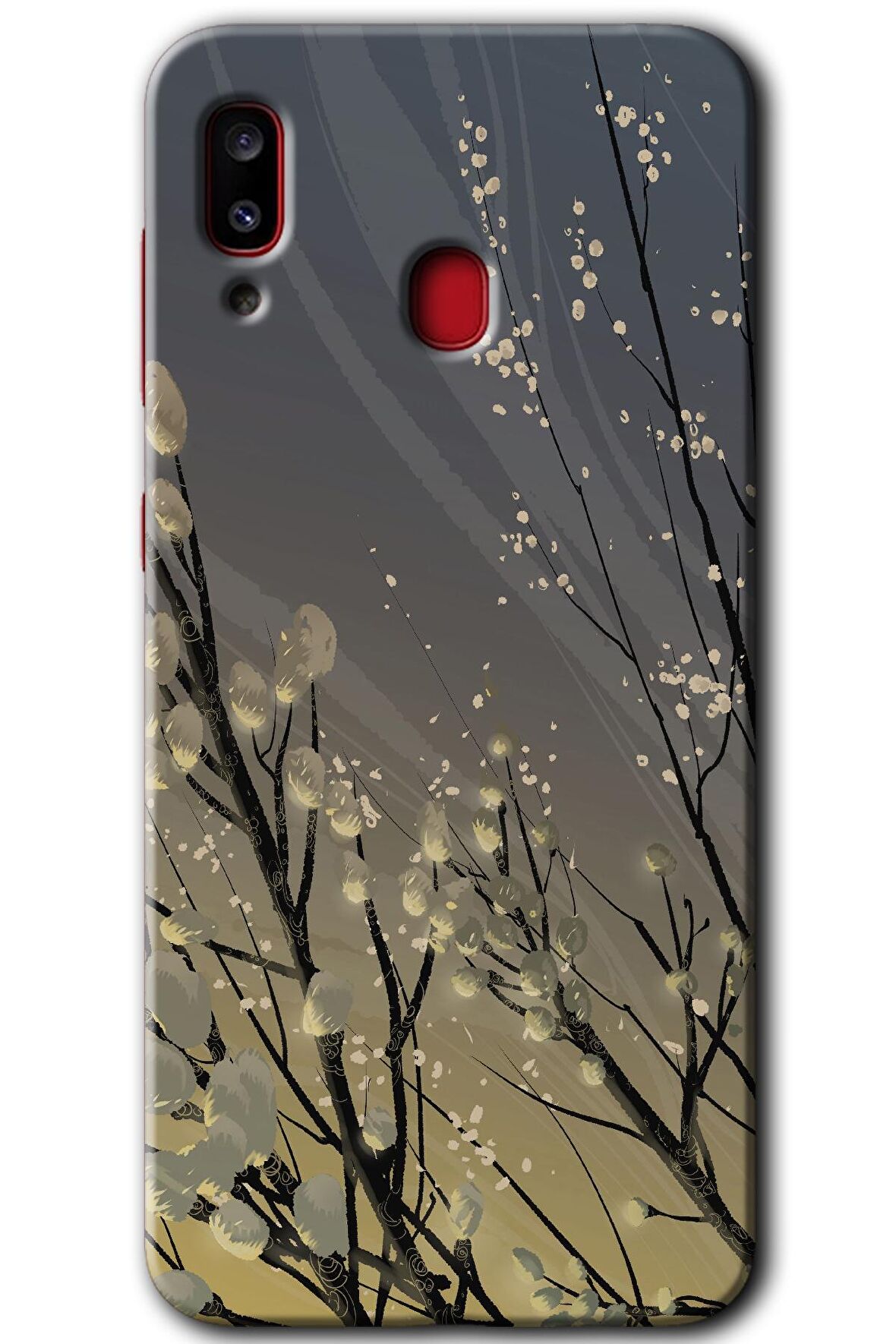 Galaxy A30 Kılıf HD Desen Baskılı Arka Kapak - Branches Flowers 