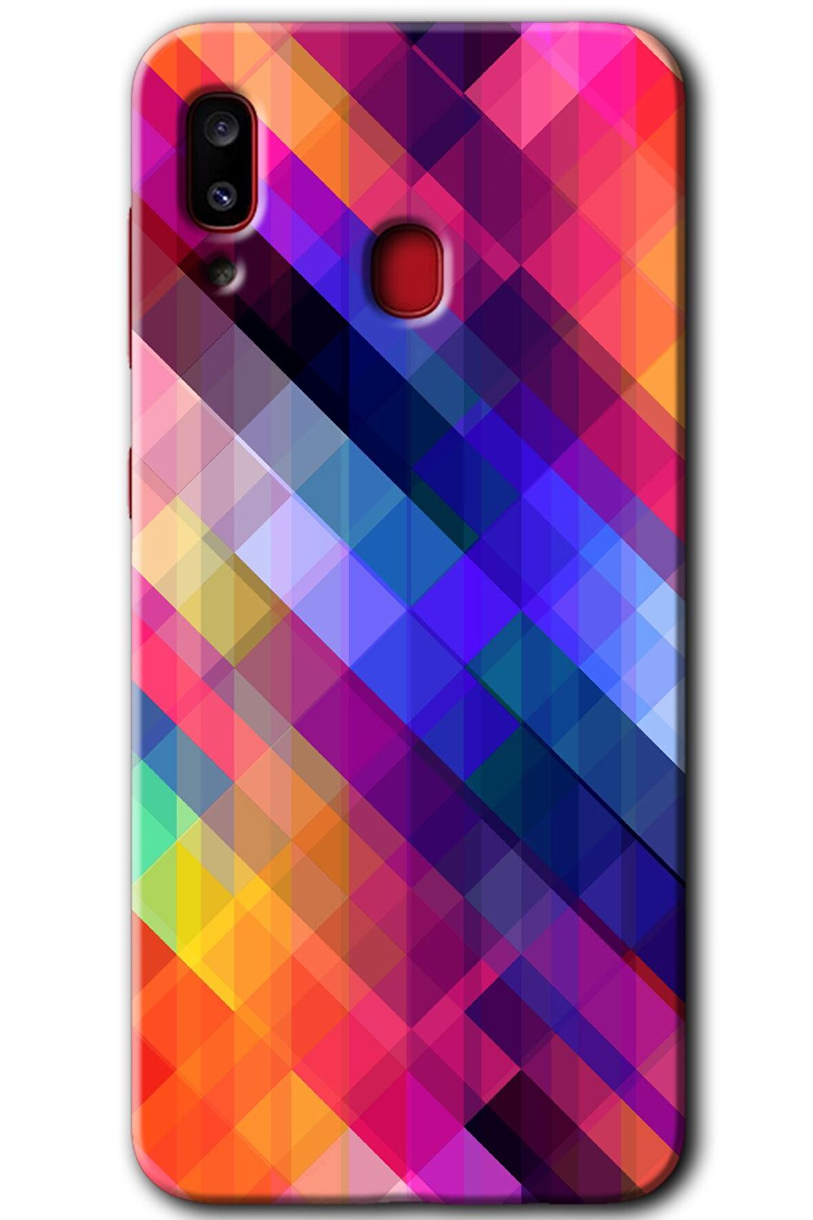 Galaxy A30 Kılıf HD Desen Baskılı Arka Kapak - Multi Oblique 