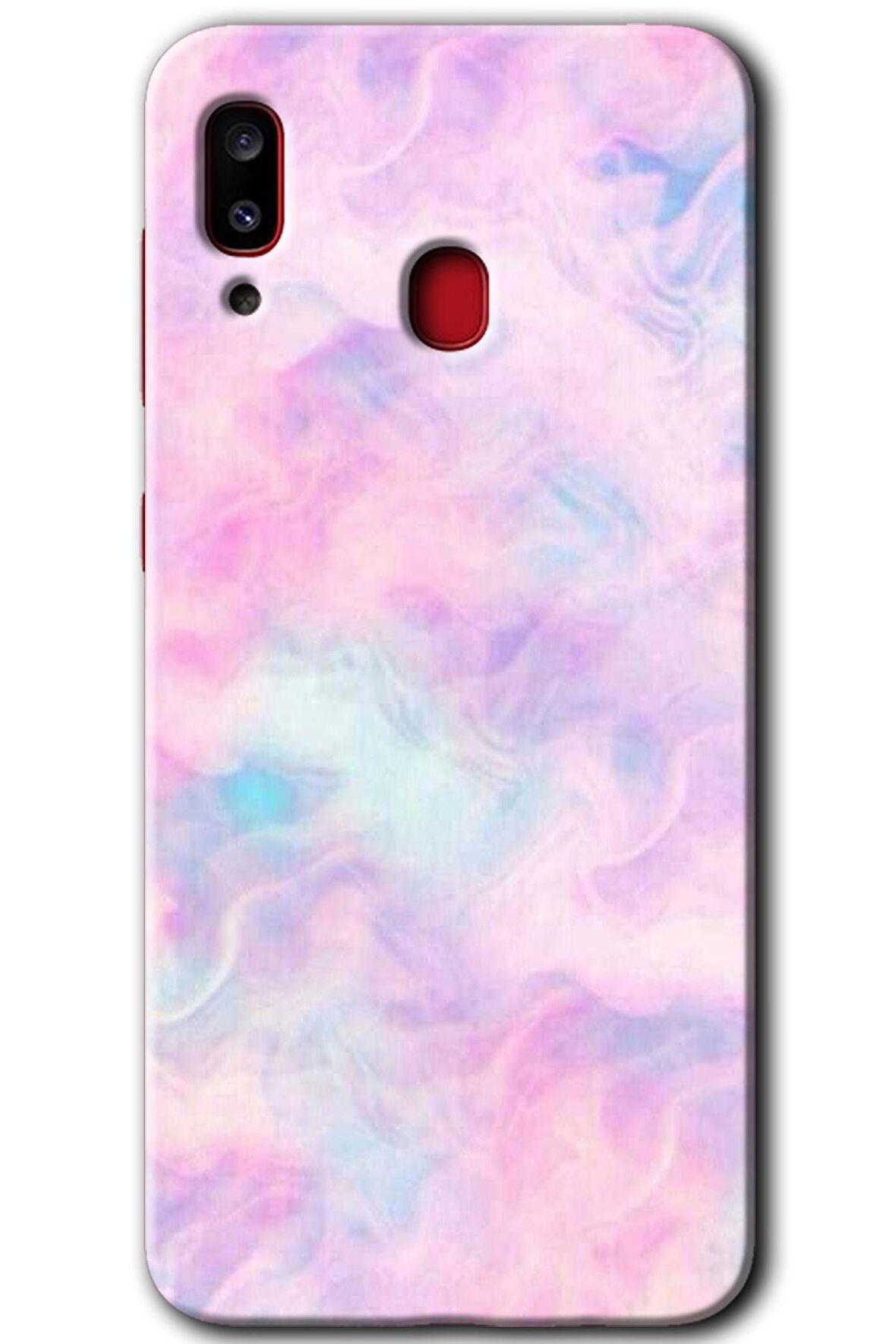 Galaxy A30 Kılıf HD Desen Baskılı Arka Kapak - Pembe-Duman 