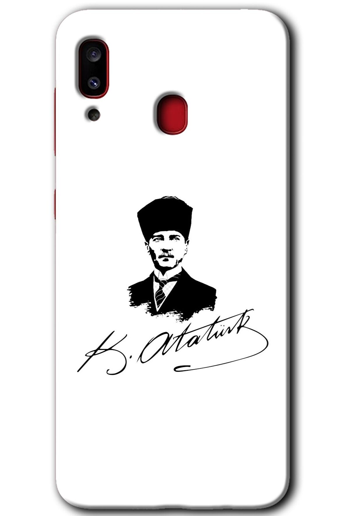 Galaxy A30 Kılıf HD Desen Baskılı Arka Kapak - Kemal Atatürk İmza 