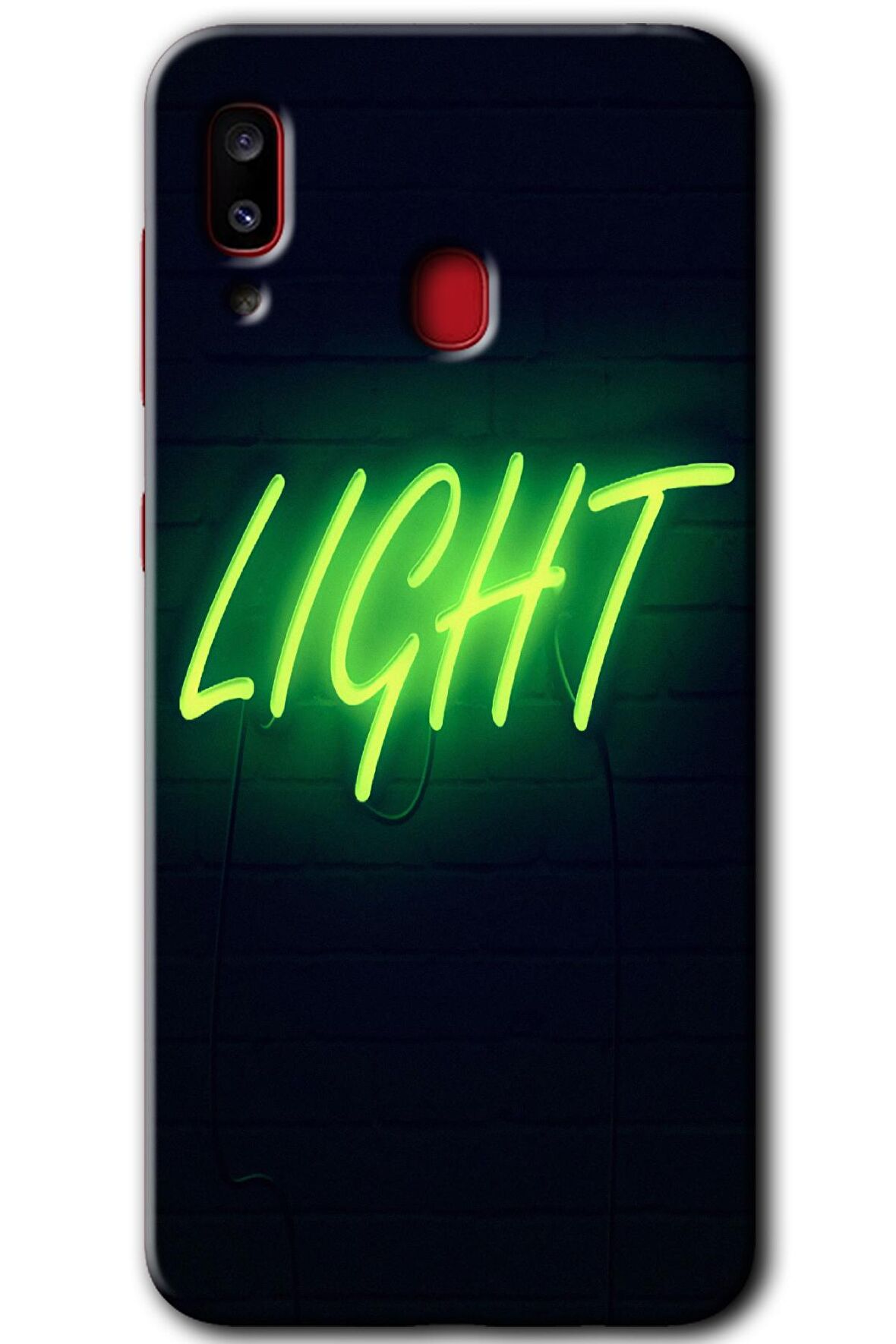 Galaxy A30 Kılıf HD Desen Baskılı Arka Kapak - Neon İnscription 