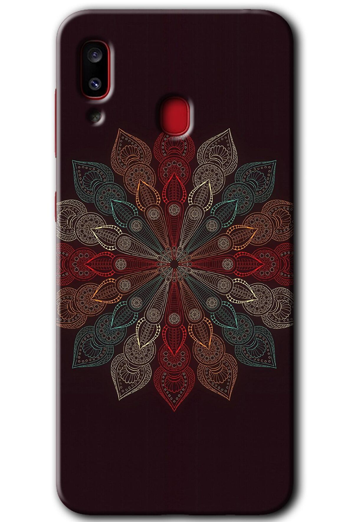 Galaxy A30 Kılıf HD Desen Baskılı Arka Kapak - Mandala Flower Wal 