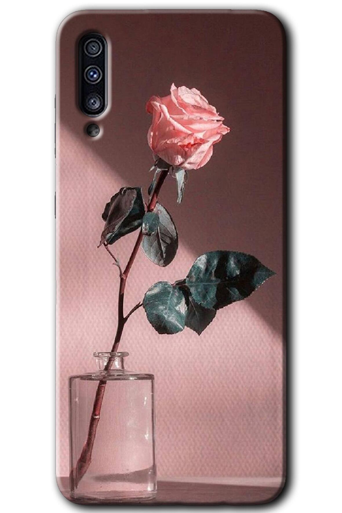 Galaxy A30s Kılıf HD Desen Baskılı Arka Kapak - Retro Gül 
