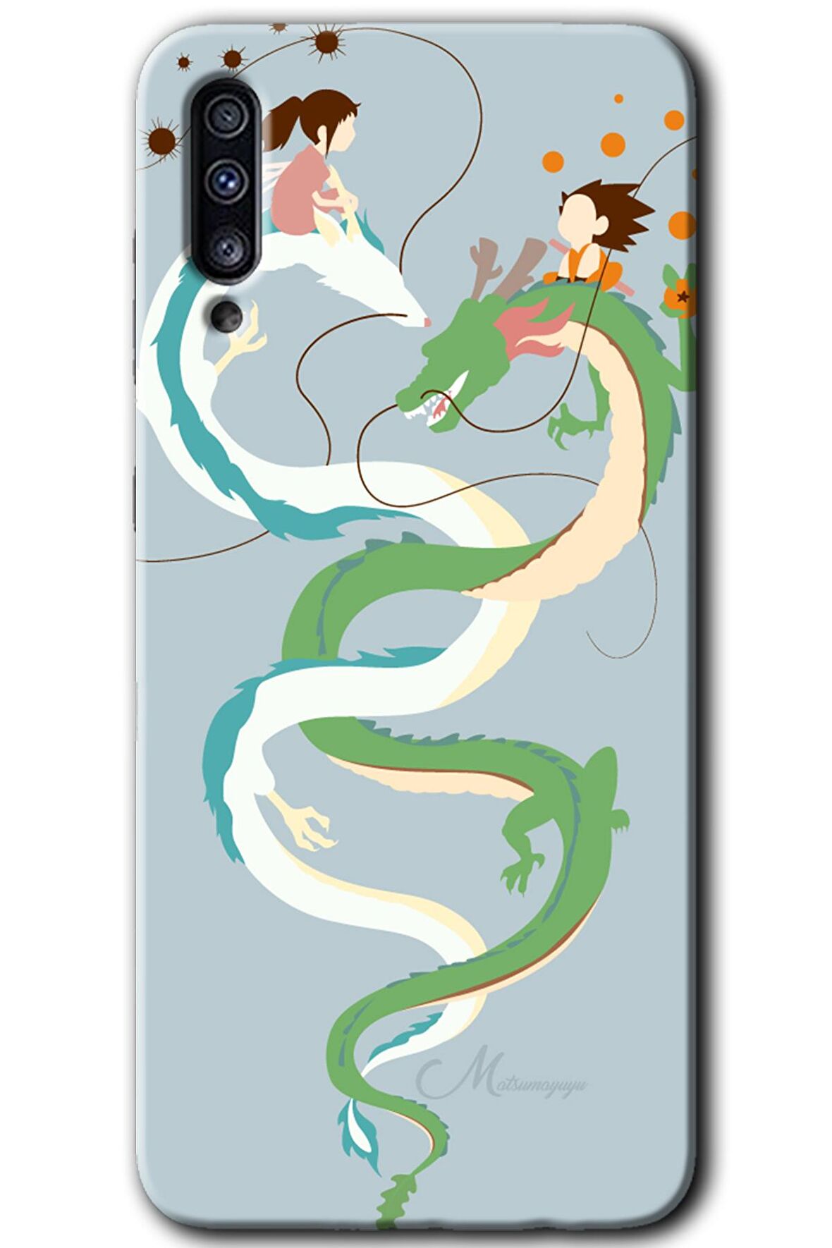 Galaxy A30s Kılıf HD Desen Baskılı Arka Kapak - Snake Friendship 