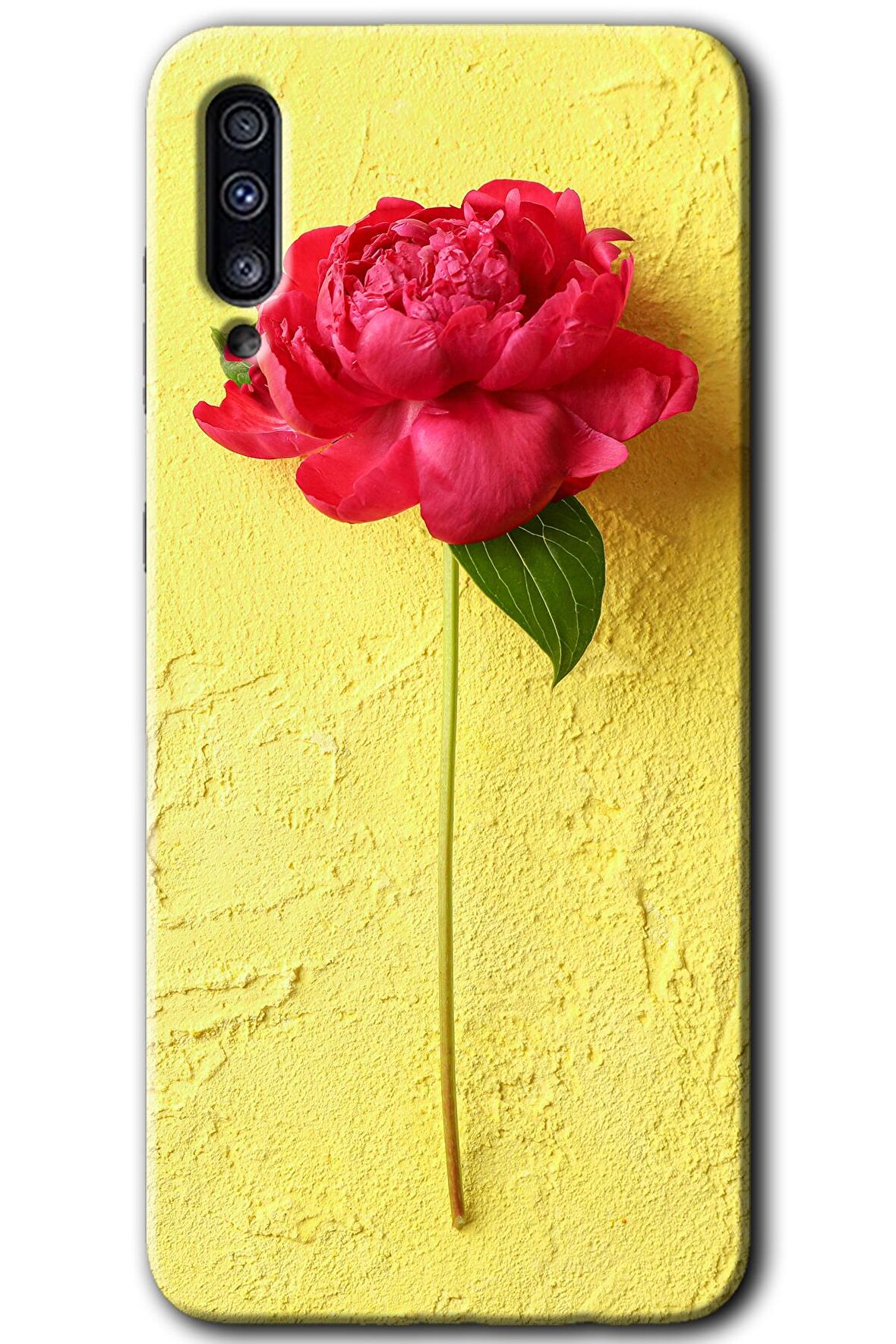 Galaxy A30s Kılıf HD Desen Baskılı Arka Kapak - Kırmızı Gül 