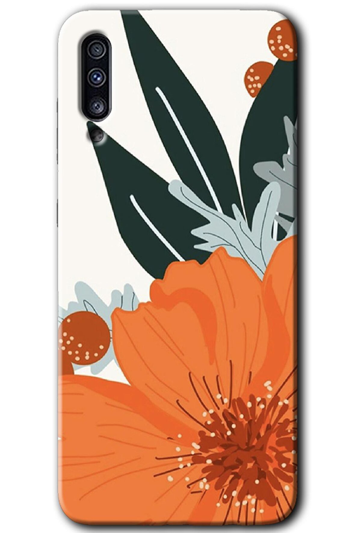 Galaxy A30s Kılıf HD Desen Baskılı Arka Kapak - Portakal Çiçeği 