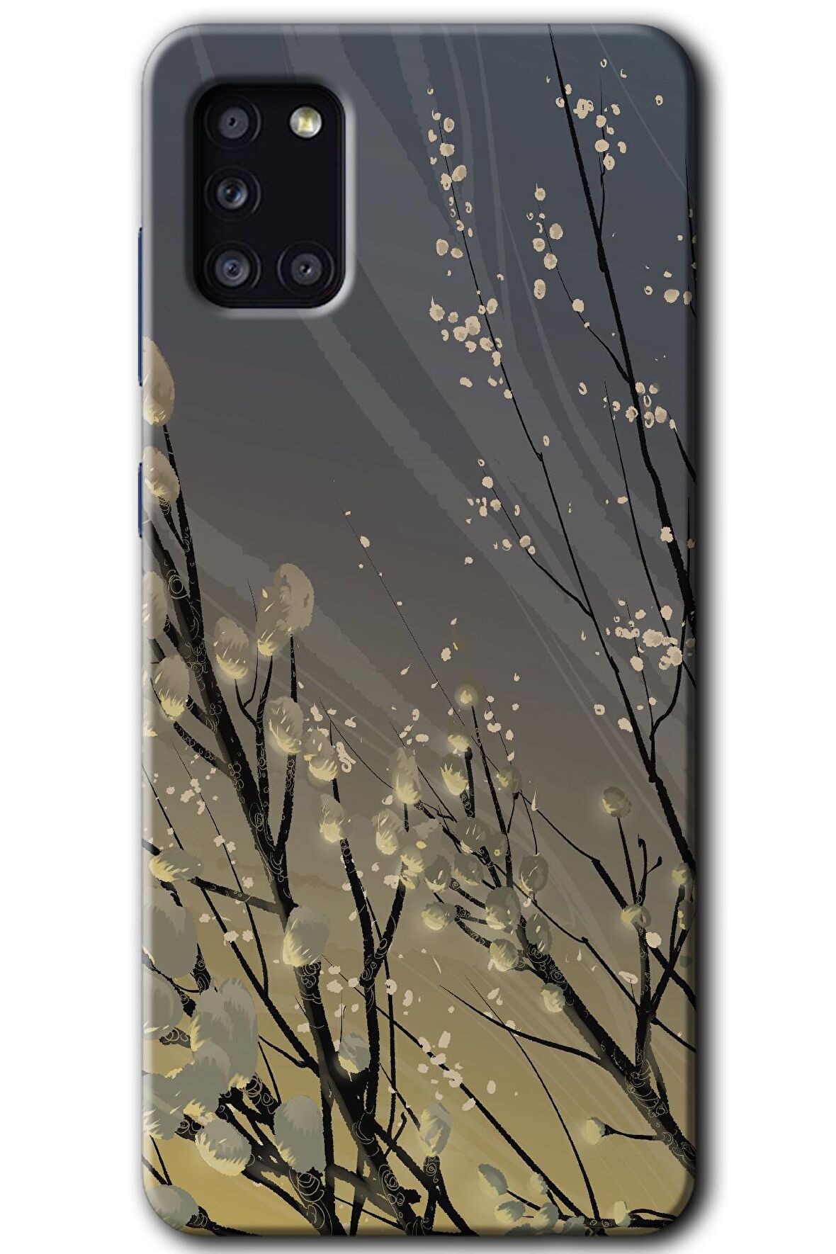 Galaxy A31 Kılıf HD Desen Baskılı Arka Kapak - Branches Flowers 
