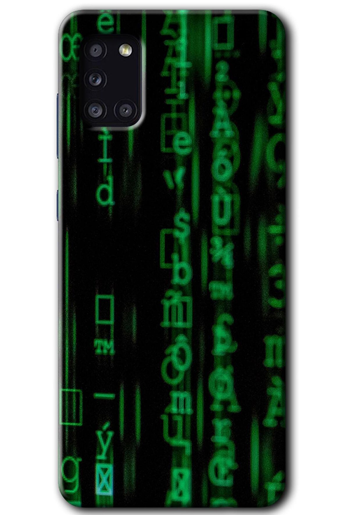 Galaxy A31 Kılıf HD Desen Baskılı Arka Kapak - Matrix 