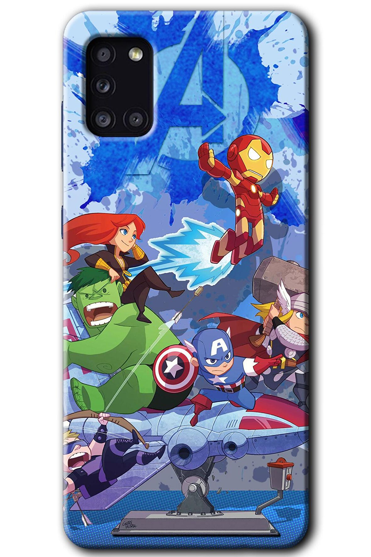 Galaxy A31 Kılıf HD Desen Baskılı Arka Kapak - Avengers Cartoon 