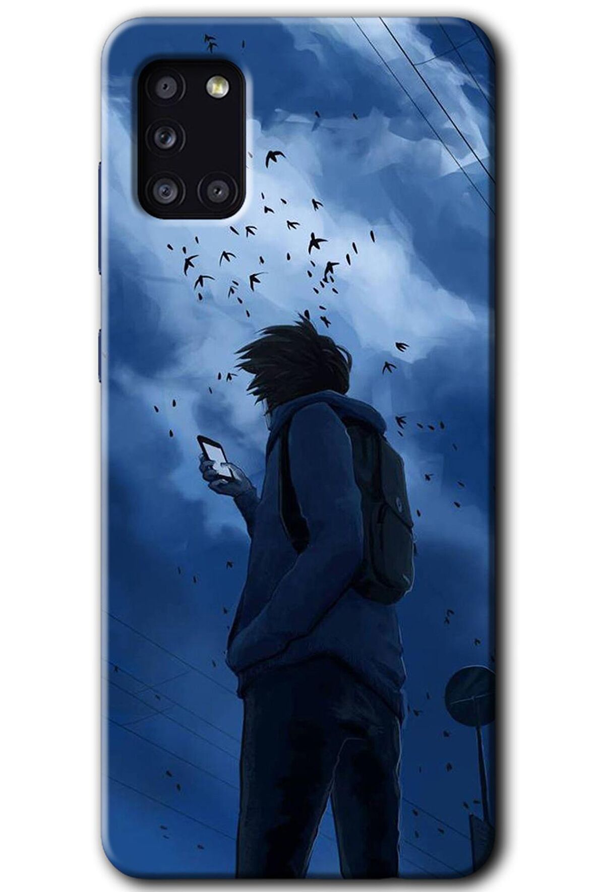 Galaxy A31 Kılıf HD Desen Baskılı Arka Kapak - Sonbahar Yalnızlığı 