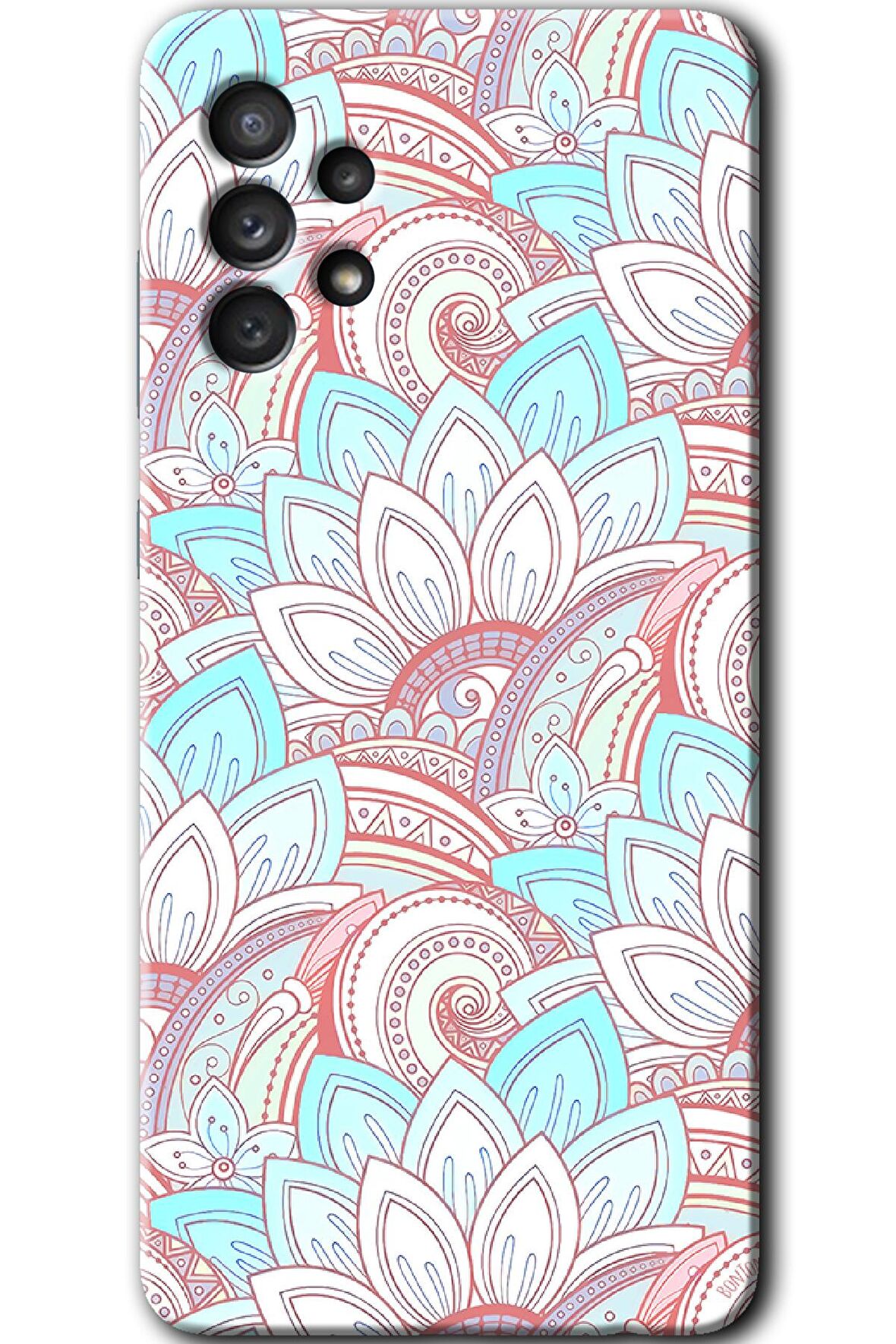Galaxy A32 4G Kılıf HD Desen Baskılı Arka Kapak - Çin Mandala 1 