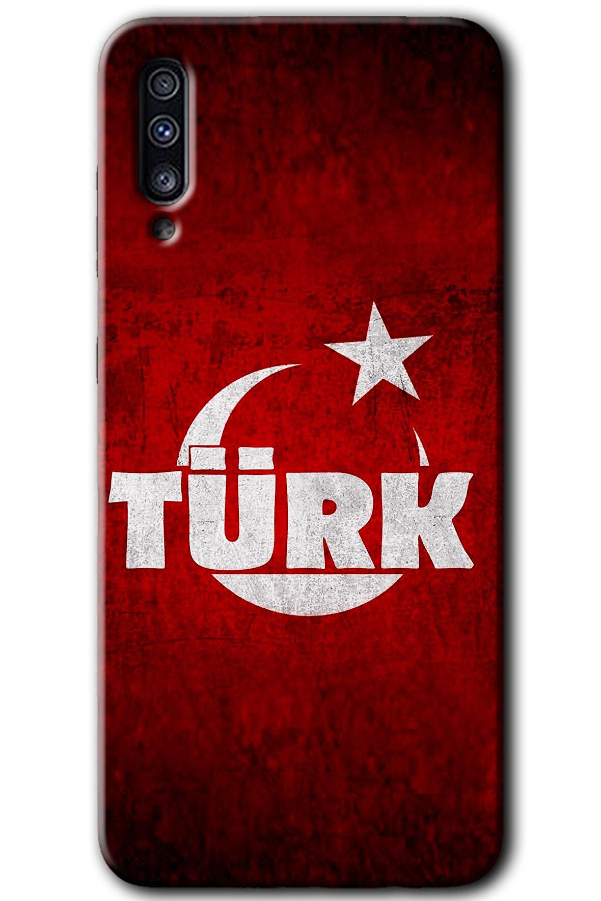 Galaxy A50 Kılıf HD Desen Baskılı Arka Kapak - Ayyıldız Türk 