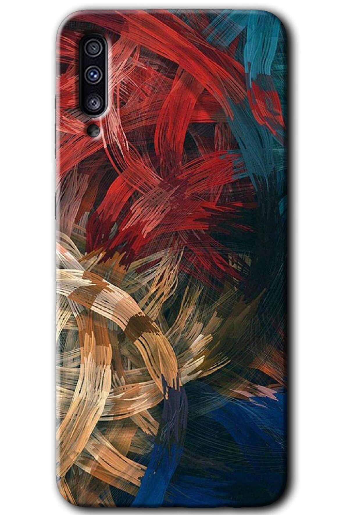 Galaxy A50 Kılıf HD Desen Baskılı Arka Kapak - Karma Boyalar 