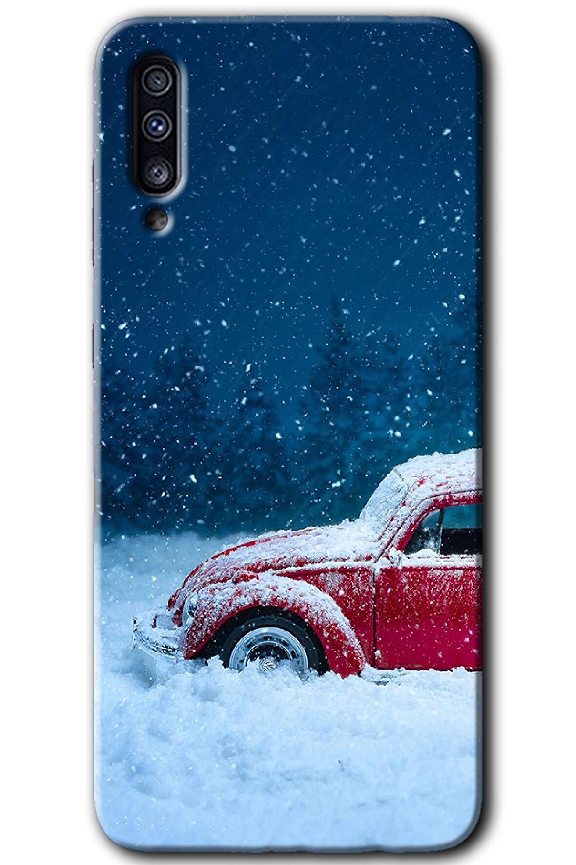 Galaxy A50s Kılıf HD Desen Baskılı Arka Kapak - Karlı Vosvos 