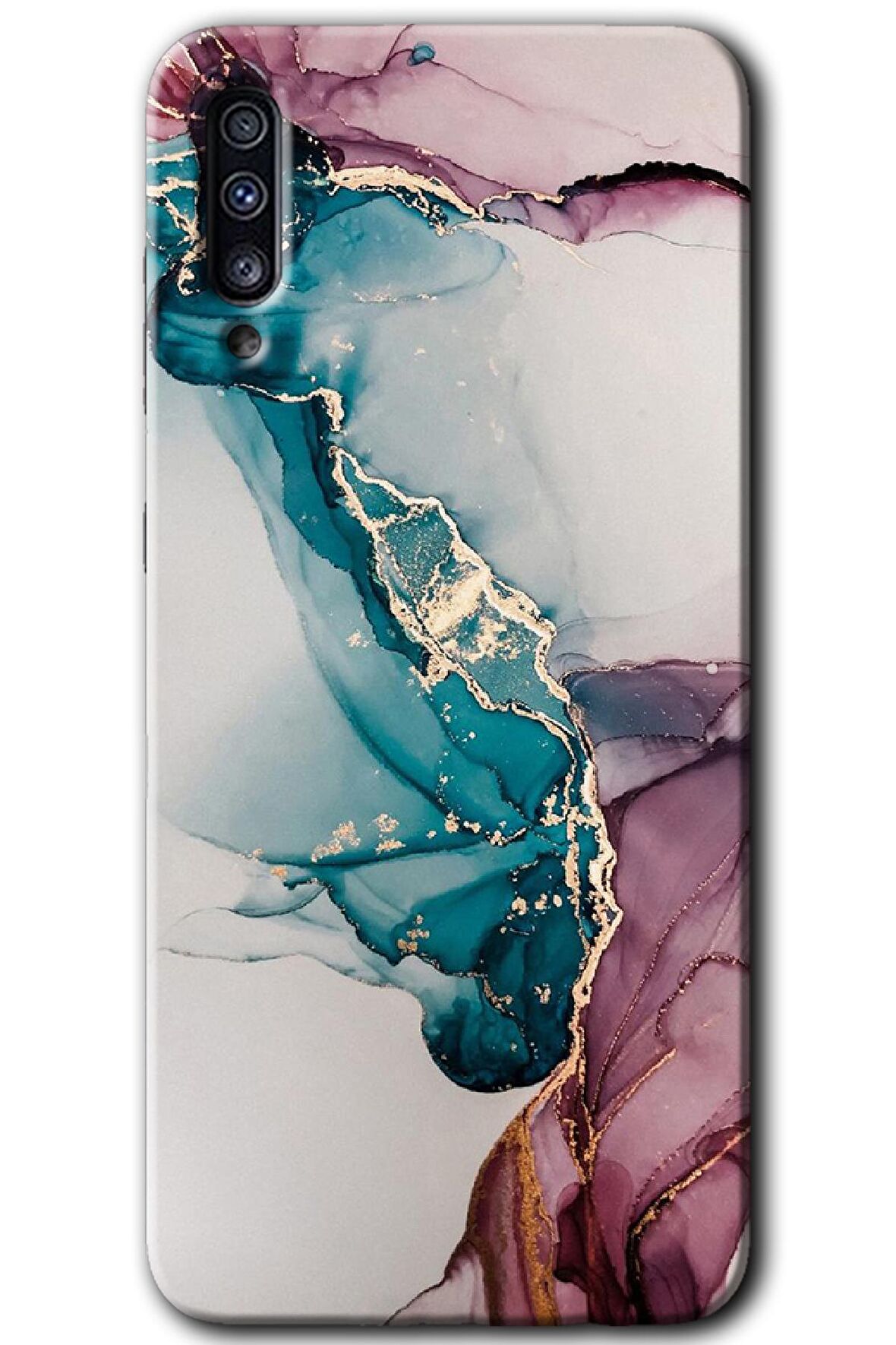 Galaxy A50s Kılıf HD Desen Baskılı Arka Kapak - Liquid Mermer 