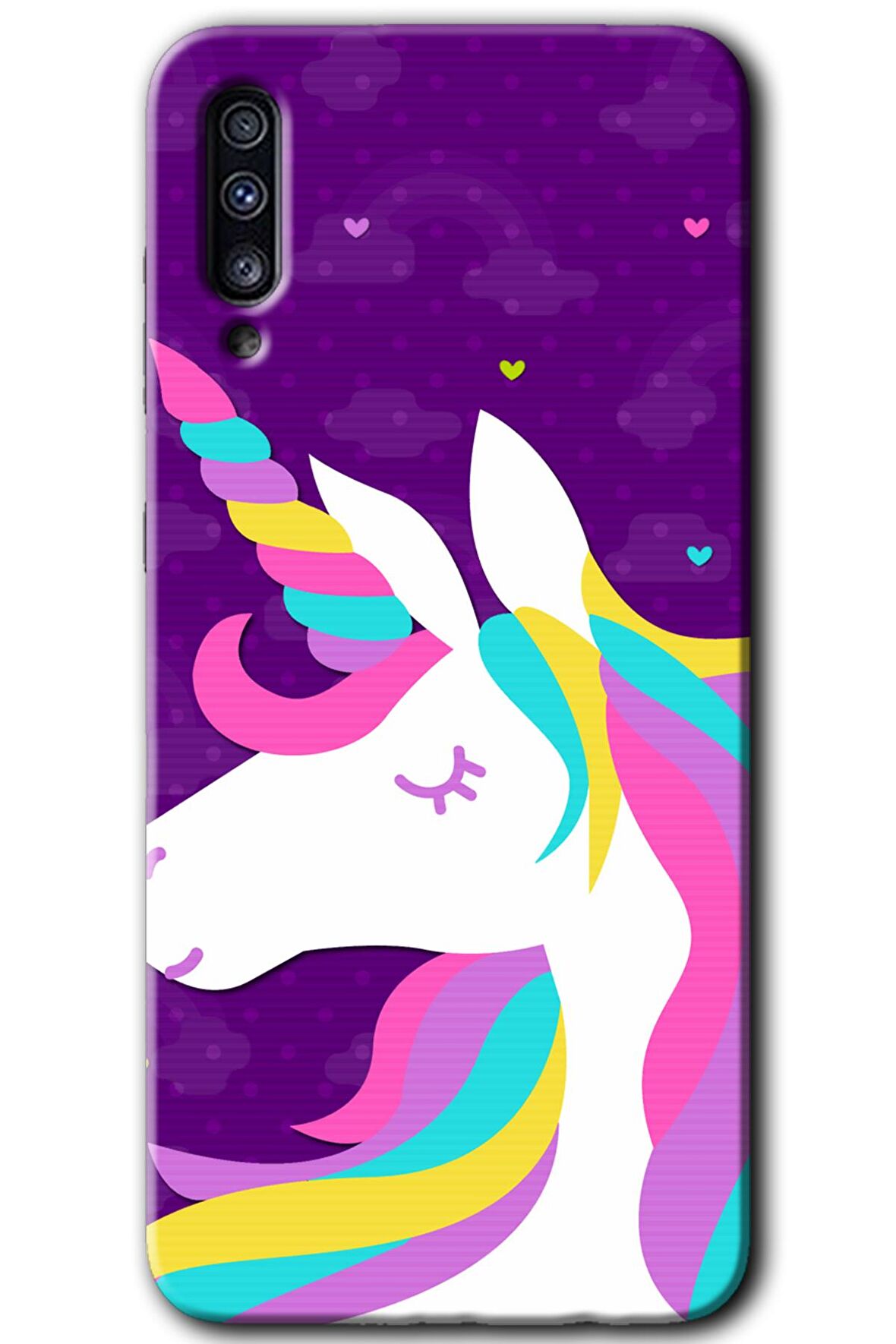Galaxy A50s Kılıf HD Desen Baskılı Arka Kapak - Unicorn Sleep 
