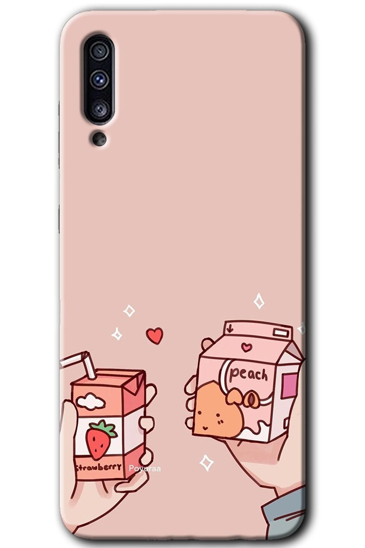Galaxy A50s Kılıf HD Desen Baskılı Arka Kapak - Meyveli Süt 