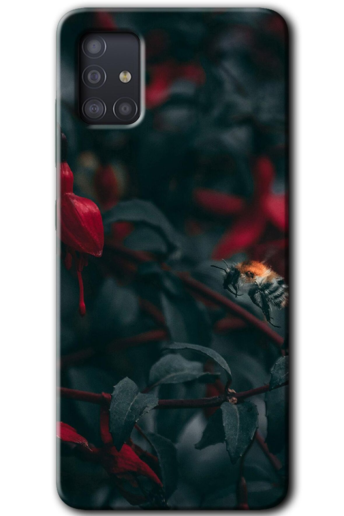 Galaxy A51 Kılıf HD Desen Baskılı Arka Kapak - Avcı Arı 