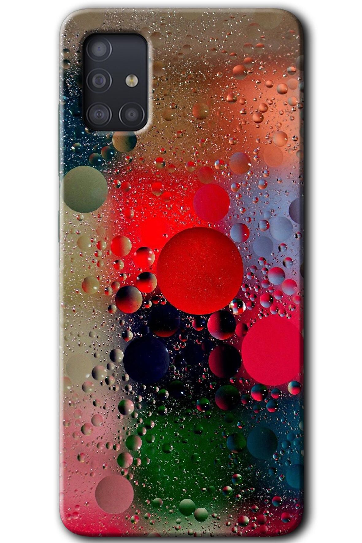 Galaxy A51 Kılıf HD Desen Baskılı Arka Kapak - Wet Bubbles 