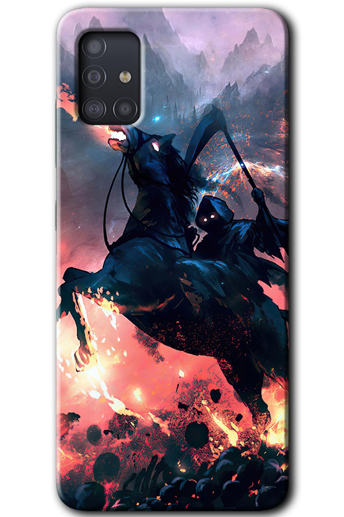 Galaxy A51 Kılıf HD Desen Baskılı Arka Kapak - Bloodhorne 