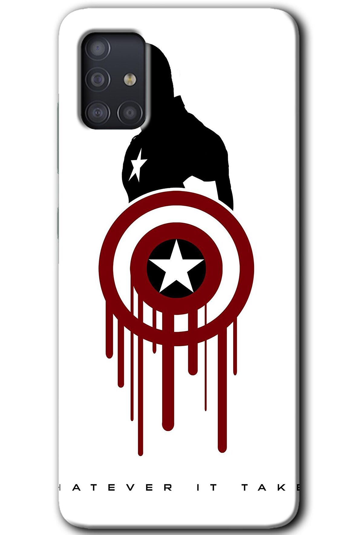 Galaxy A51 Kılıf HD Desen Baskılı Arka Kapak - Captain Amerika 