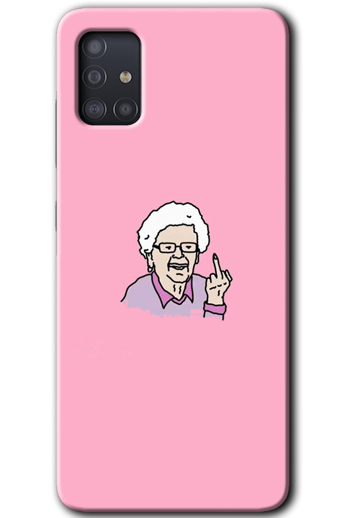 Galaxy A51 Kılıf HD Desen Baskılı Arka Kapak - Bad Grandmother 