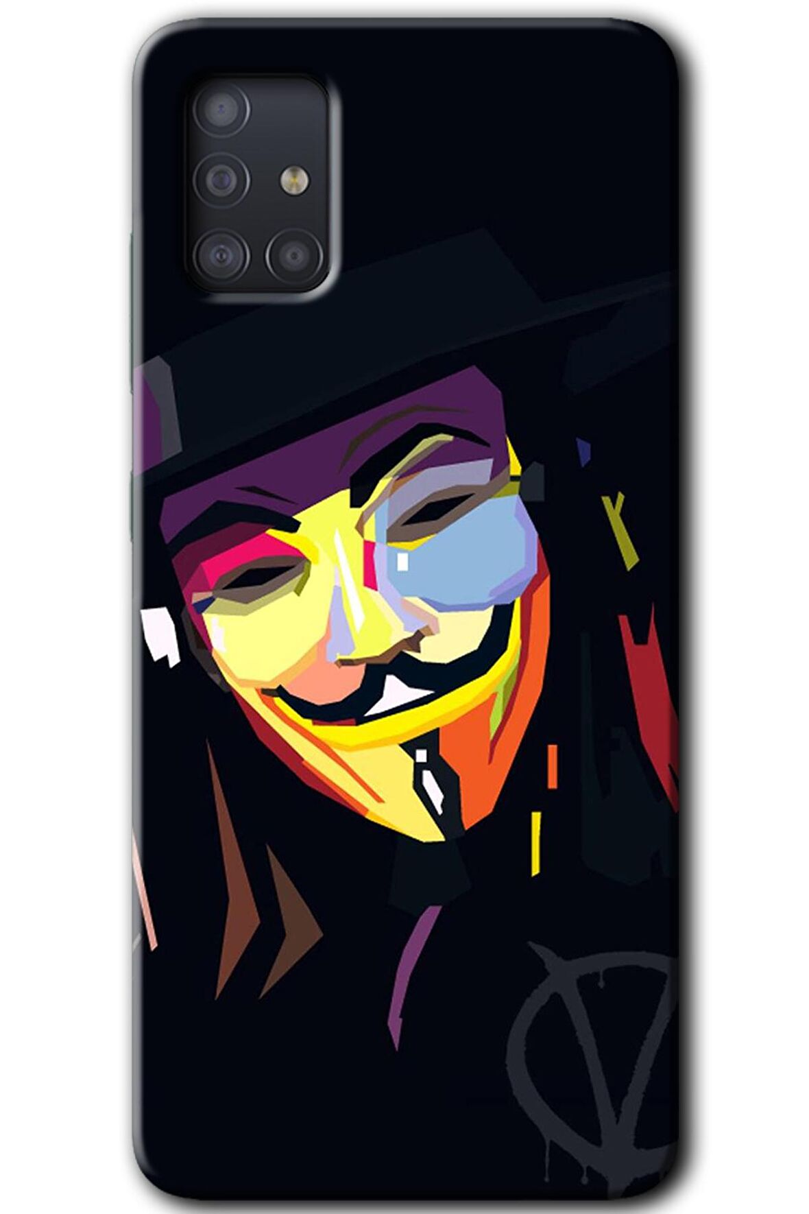 Galaxy A51 Kılıf HD Desen Baskılı Arka Kapak - Vendetta 