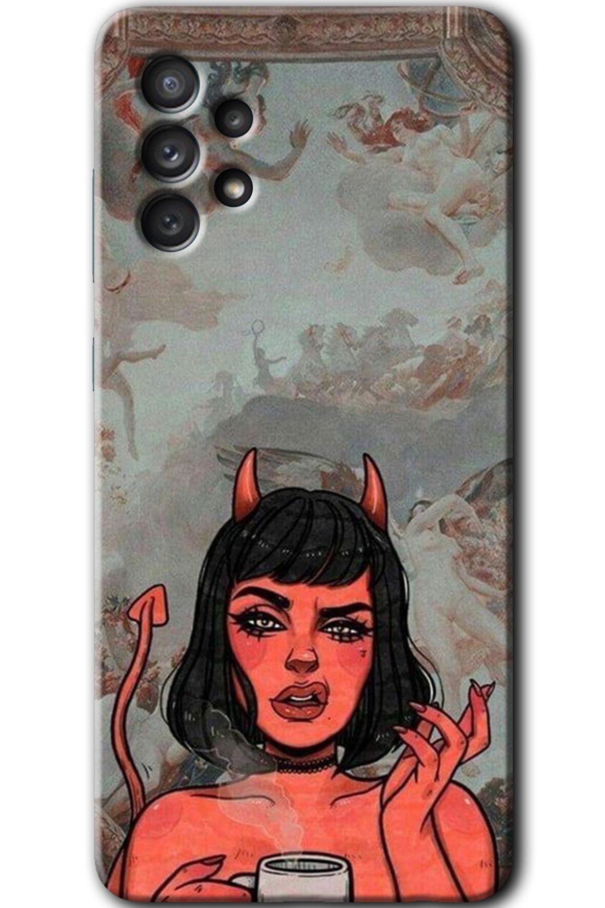 Galaxy A52s Kılıf HD Desen Baskılı Arka Kapak - Devil Girl 