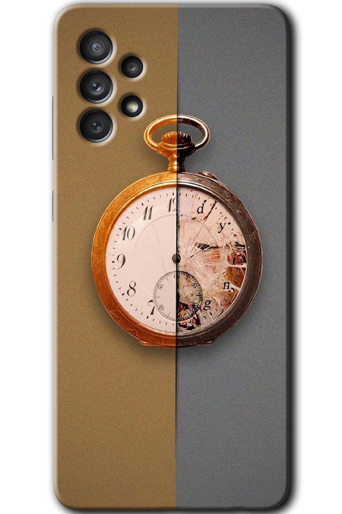 Galaxy A52s Kılıf HD Desen Baskılı Arka Kapak - Clocks Artwork 
