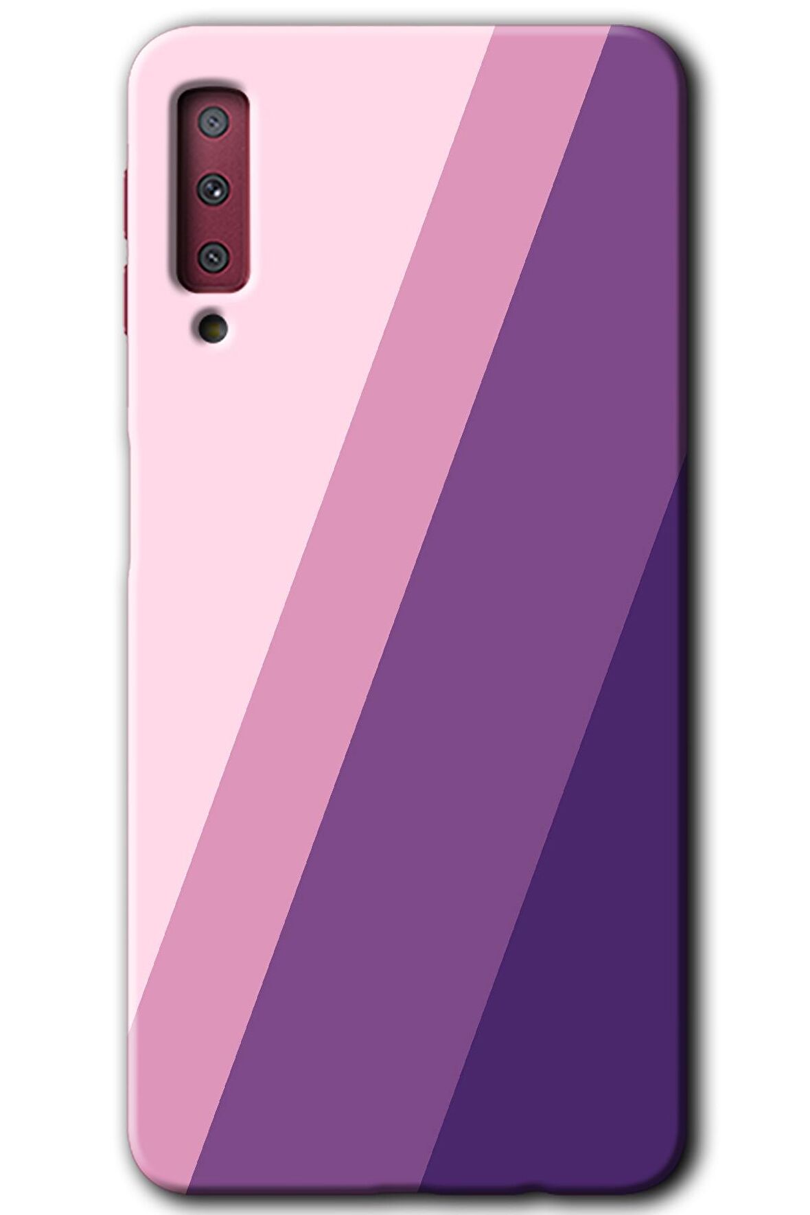 Galaxy A7 2018 Kılıf HD Desen Baskılı Arka Kapak - Oblique 