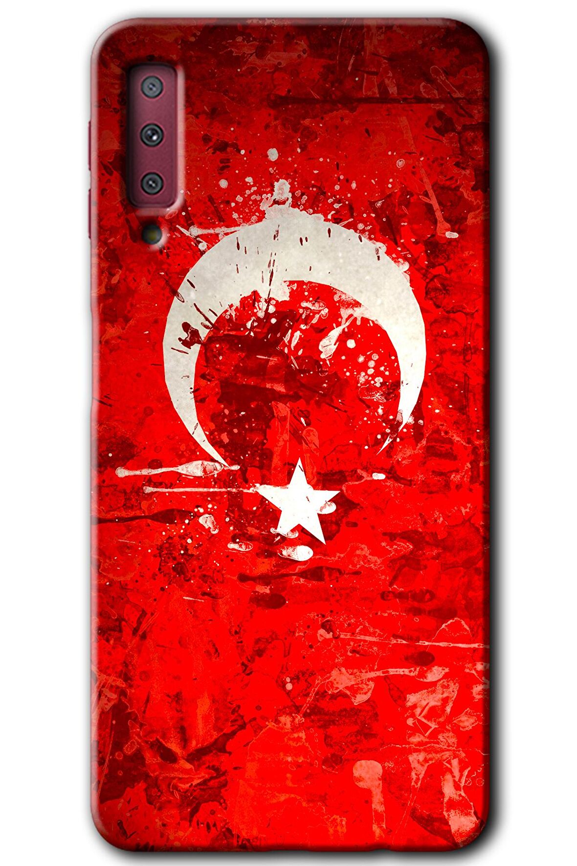 Galaxy A7 2018 Kılıf HD Desen Baskılı Arka Kapak - Albayrak 2 