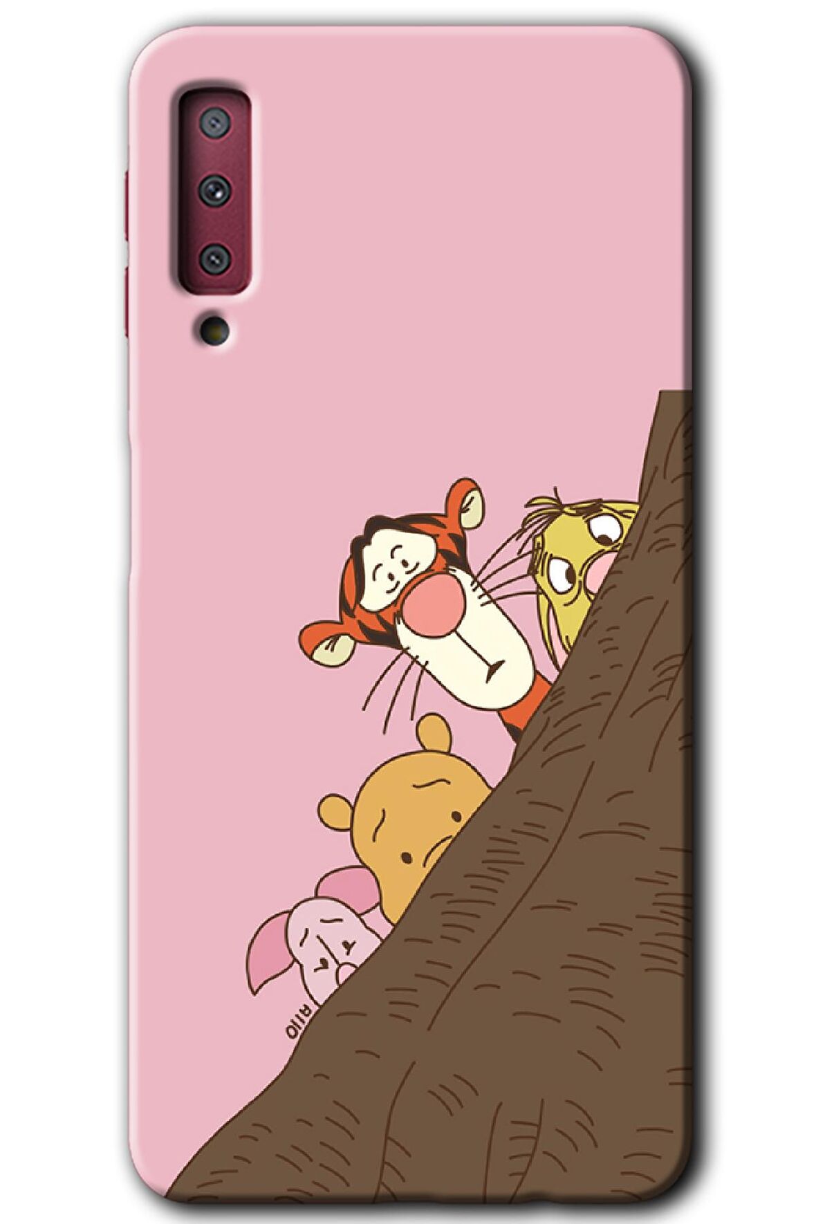 Galaxy A7 2018 Kılıf HD Desen Baskılı Arka Kapak - Winnie the Pooh 