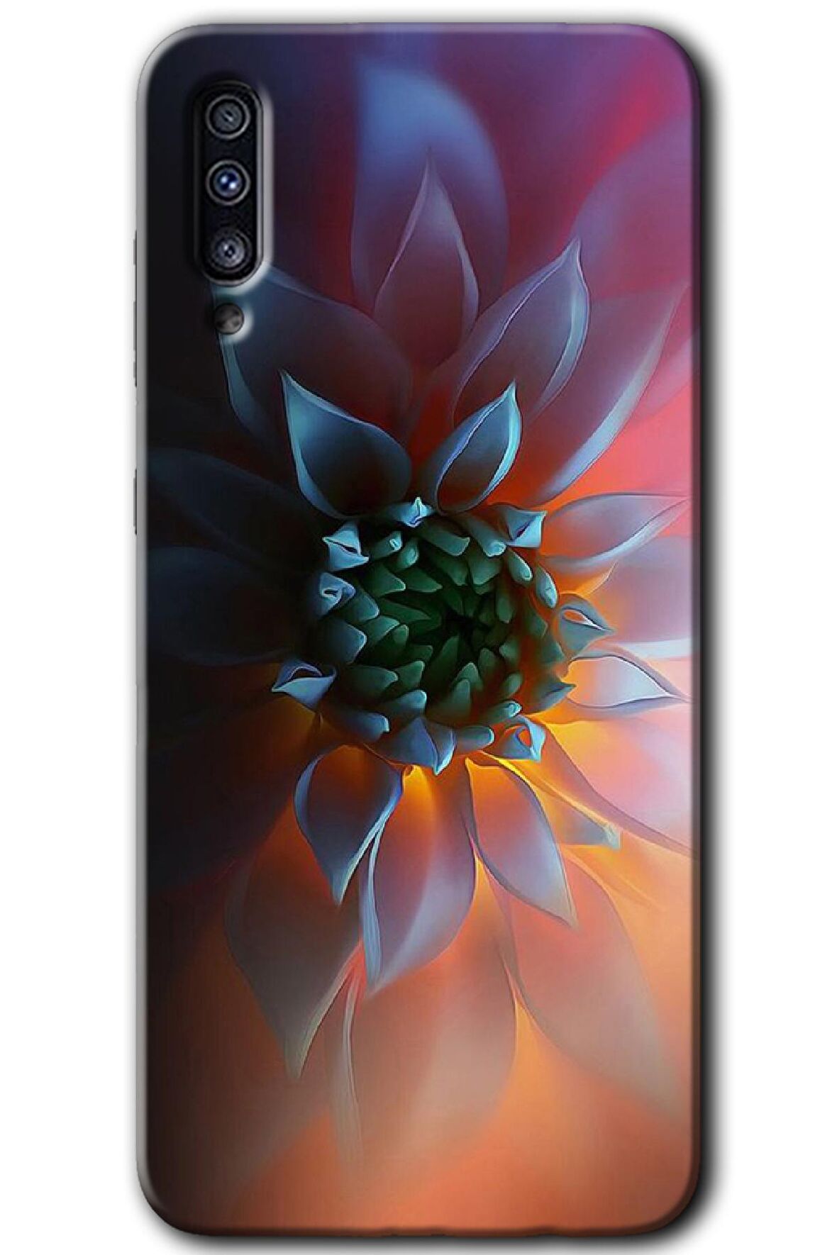 Galaxy A70 Kılıf HD Desen Baskılı Arka Kapak - Çiçek Motif 