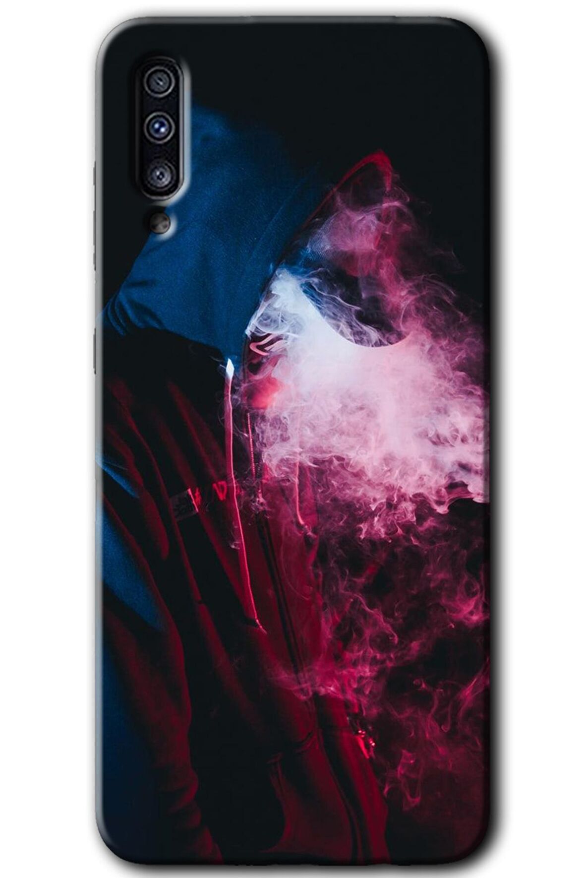 Galaxy A70 Kılıf HD Desen Baskılı Arka Kapak - Smoke-Man 