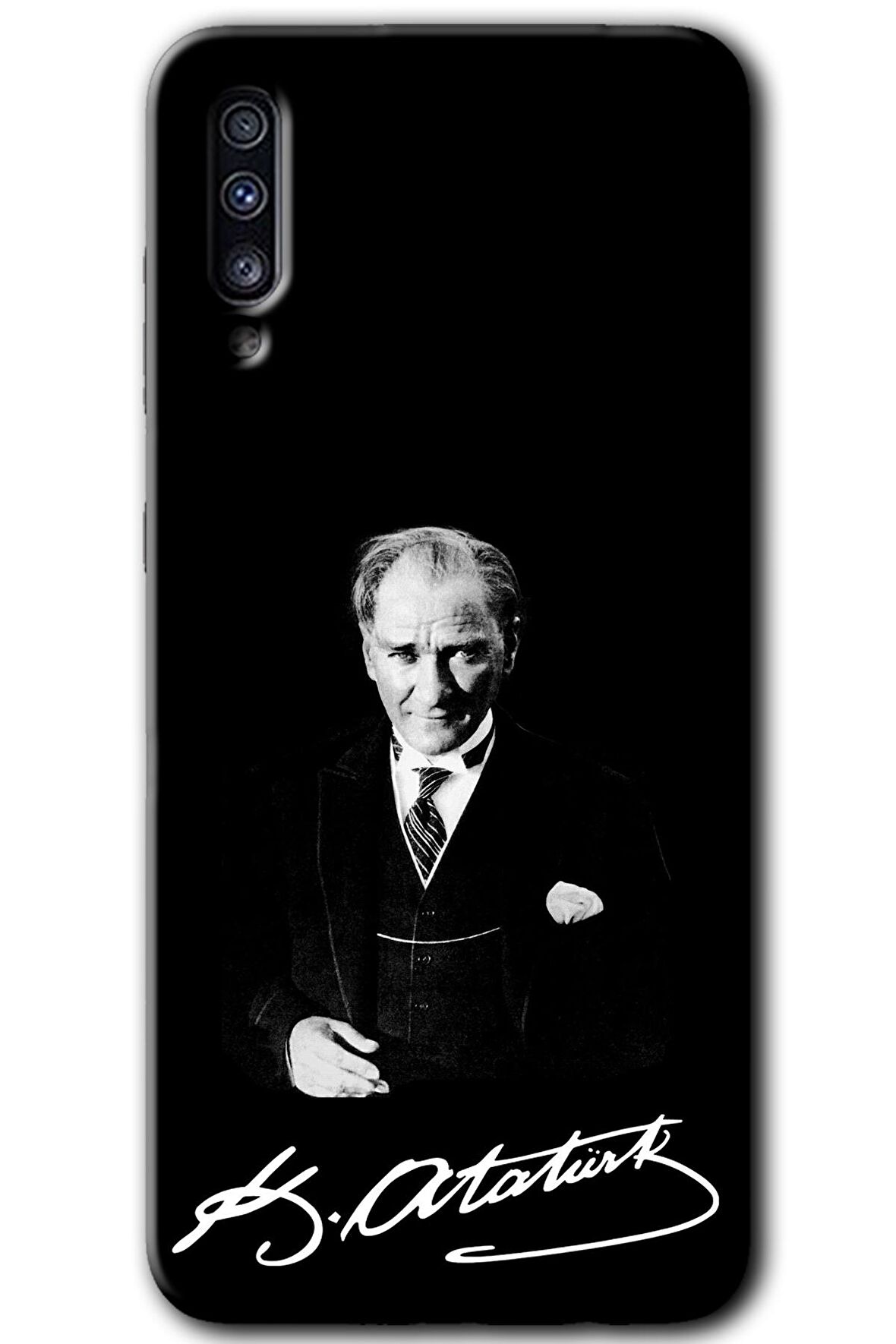 Galaxy A70 Kılıf HD Desen Baskılı Arka Kapak - Atatürk İmza 