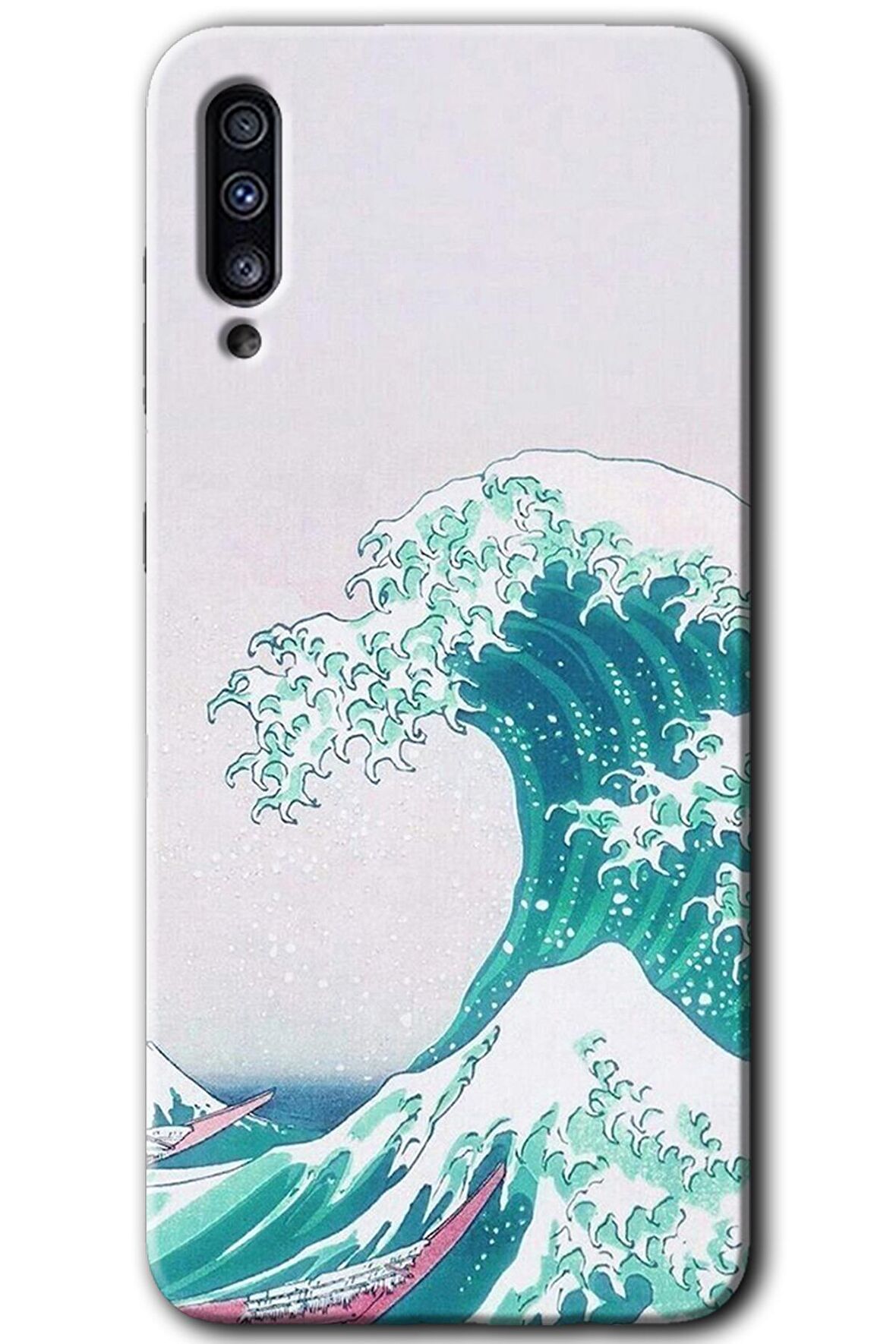 Galaxy A70 Kılıf HD Desen Baskılı Arka Kapak - Dalga 