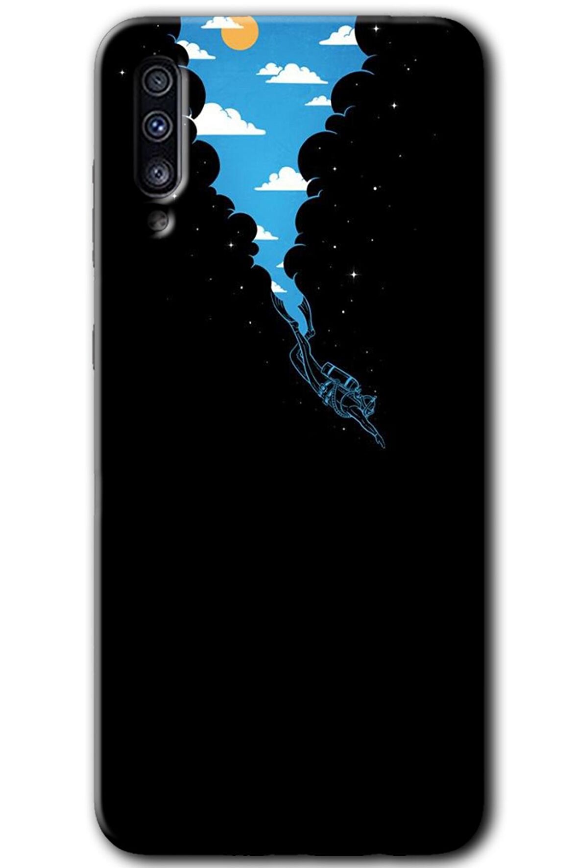 Galaxy A70s Kılıf HD Desen Baskılı Arka Kapak - Derinlere Yolculuk 