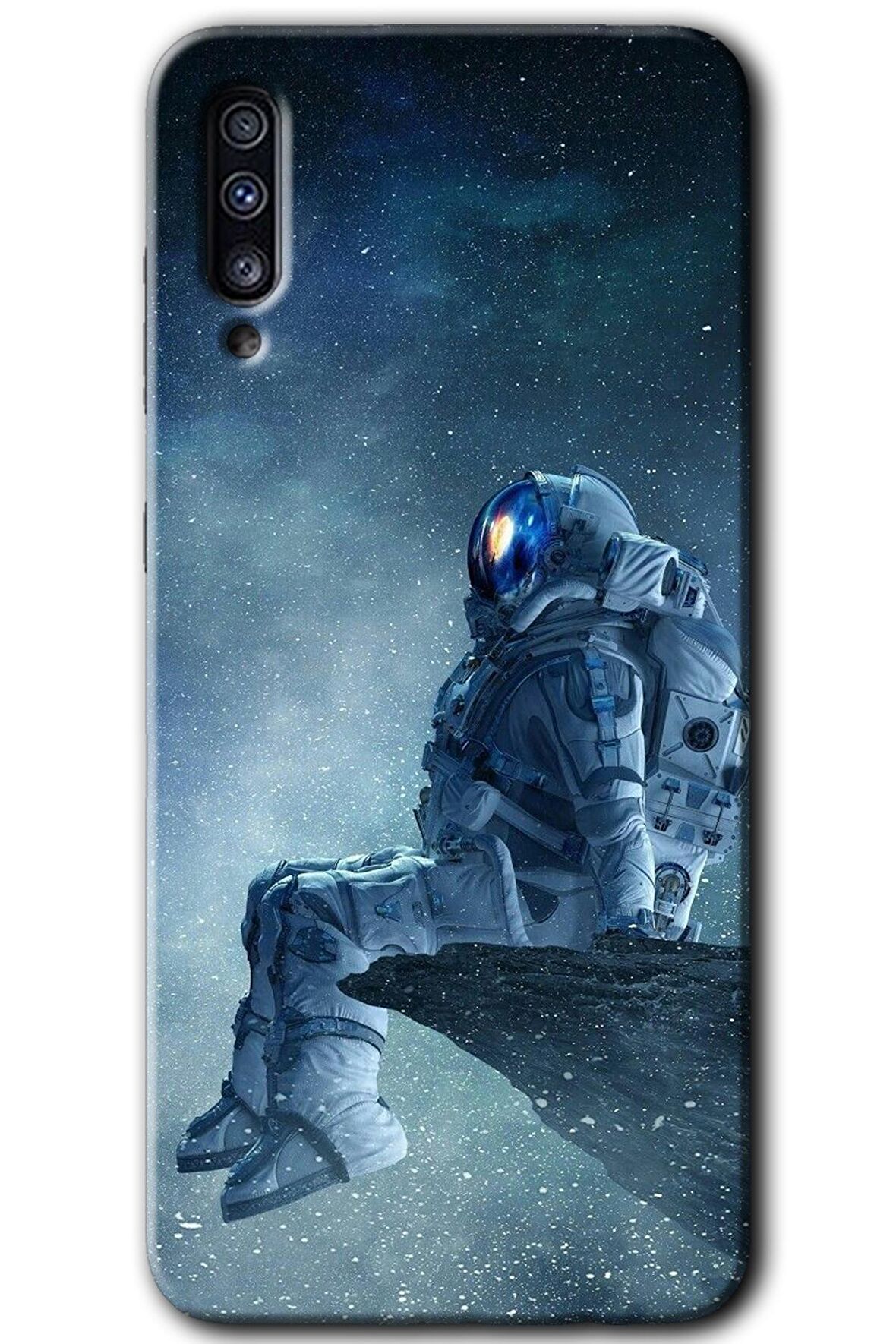 Galaxy A70s Kılıf HD Desen Baskılı Arka Kapak - Astronot Yalnızlığı 