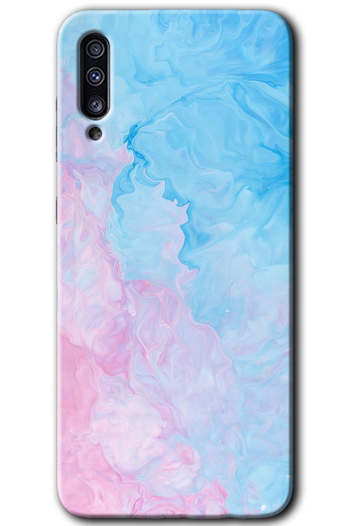 Galaxy A70s Kılıf HD Desen Baskılı Arka Kapak - Blue Art 