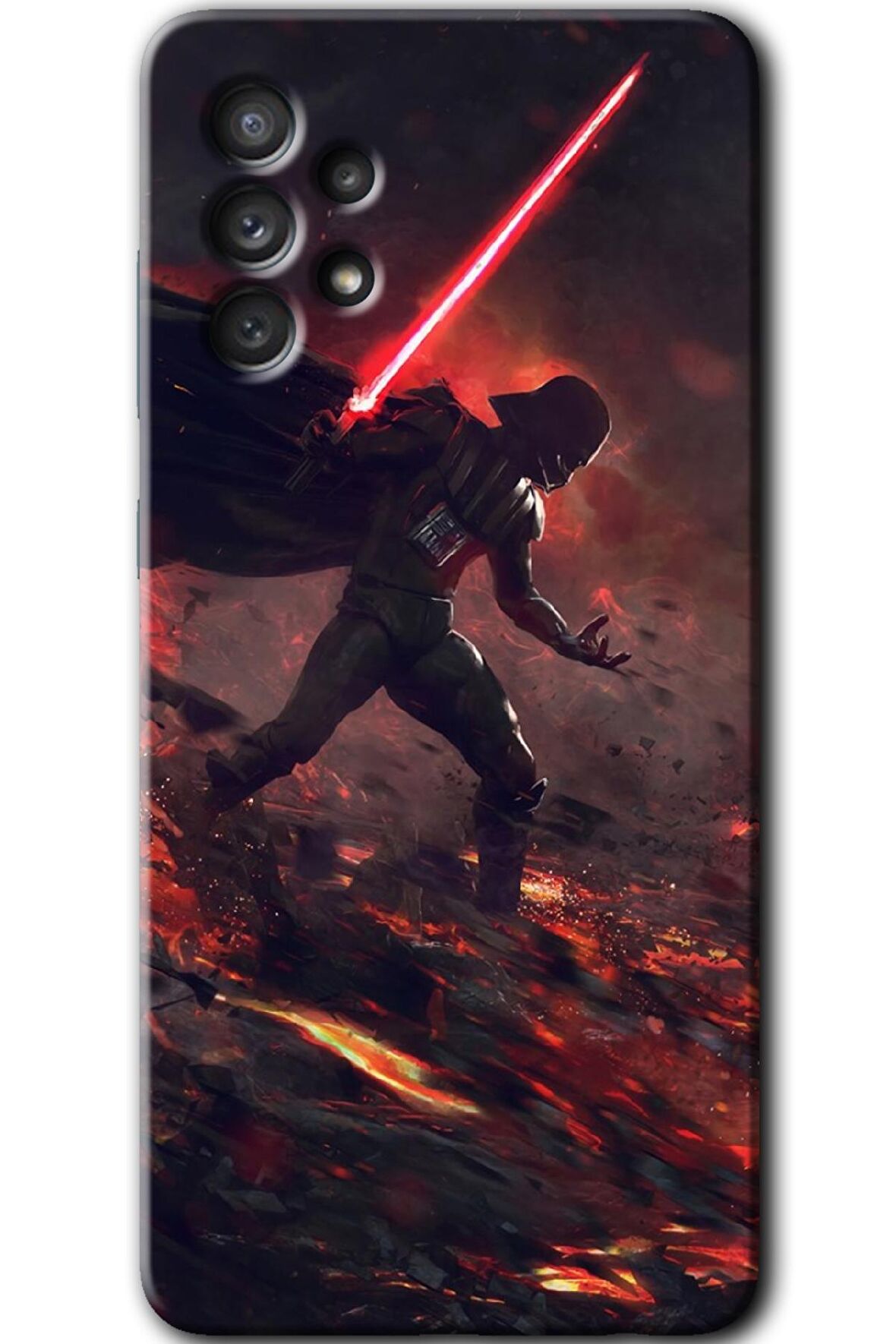 Galaxy A73 Kılıf HD Desen Baskılı Arka Kapak - Darh Vader Wars 