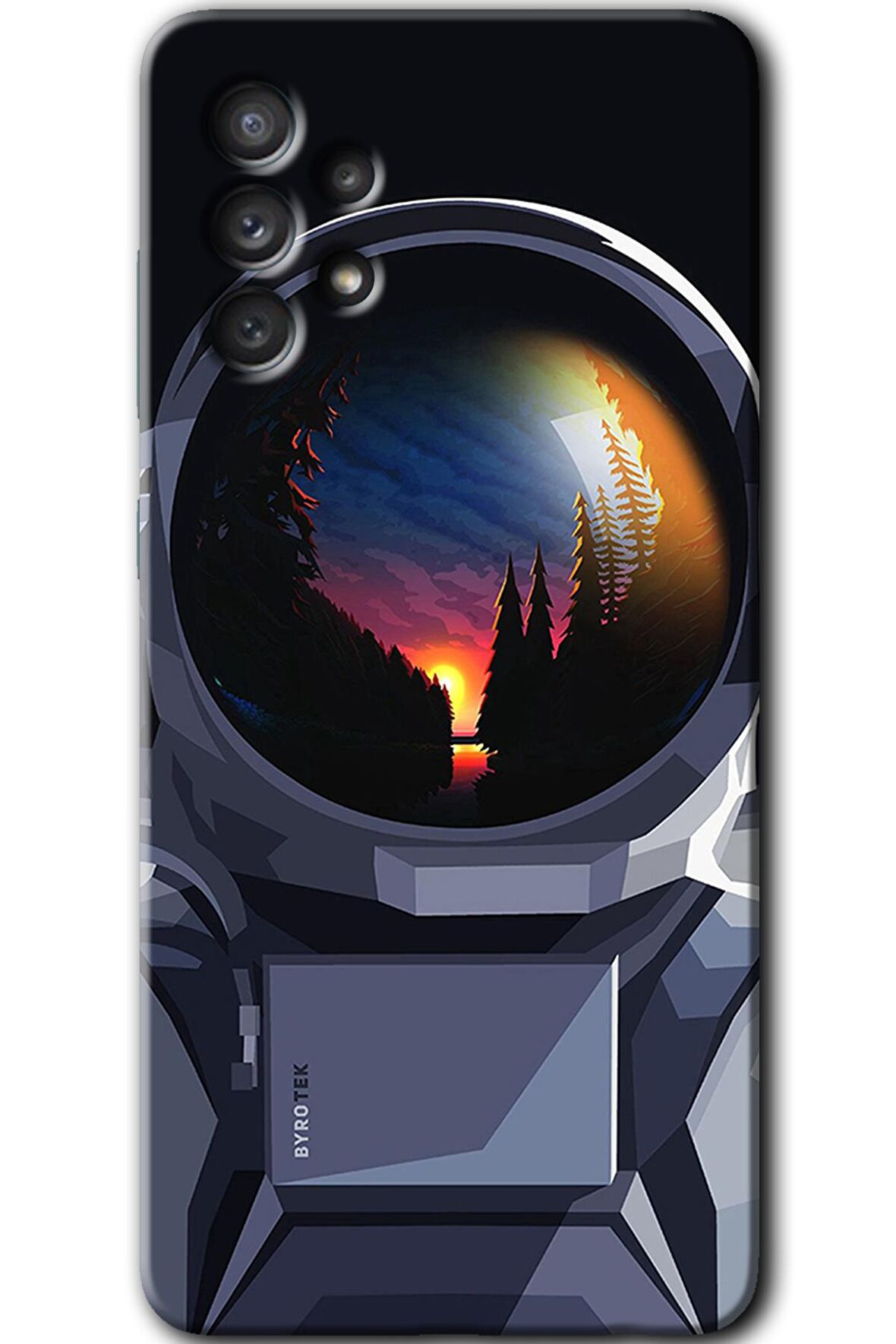 Galaxy A73 Kılıf HD Desen Baskılı Arka Kapak - Astronot 