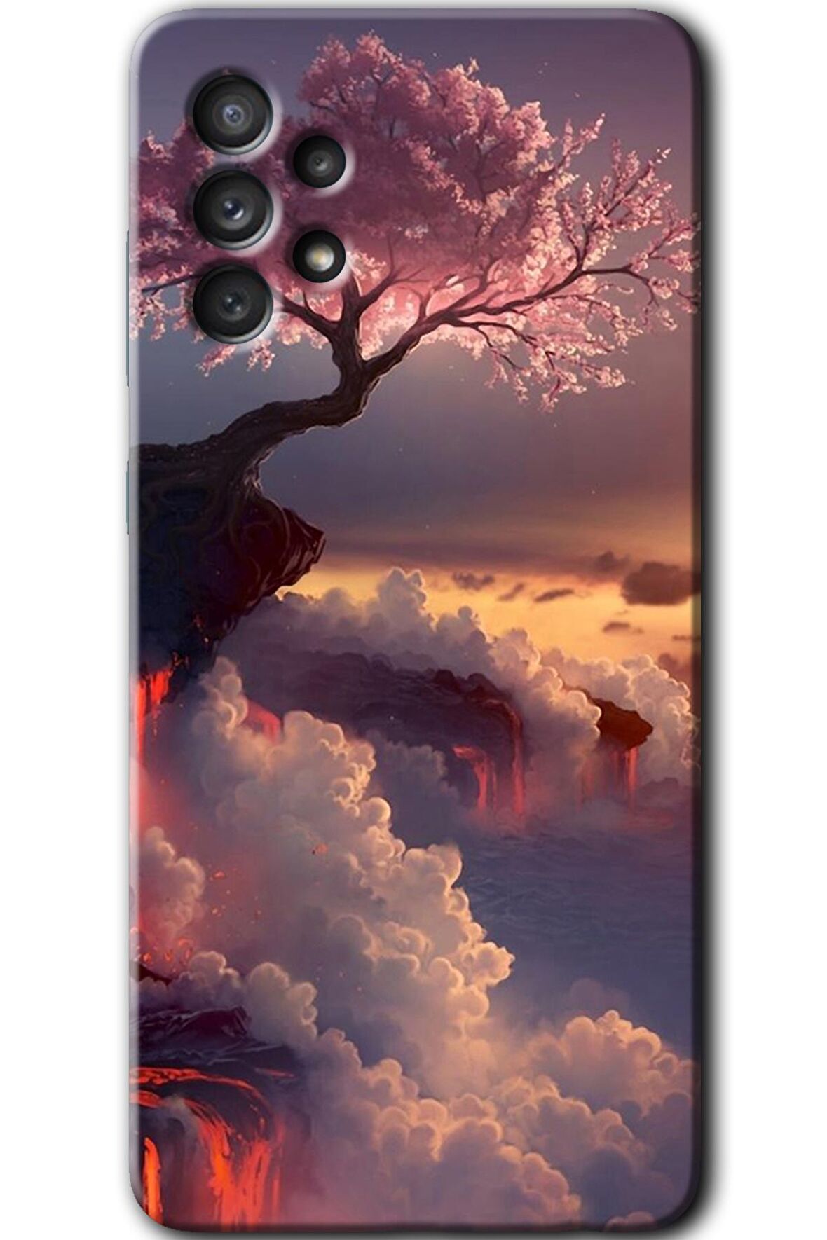Galaxy A73 Kılıf HD Desen Baskılı Arka Kapak - Uçurumdaki Hayat 
