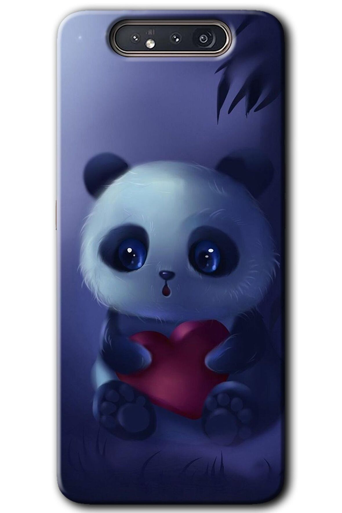 Galaxy A80 Kılıf HD Desen Baskılı Arka Kapak - Bebek Panda 